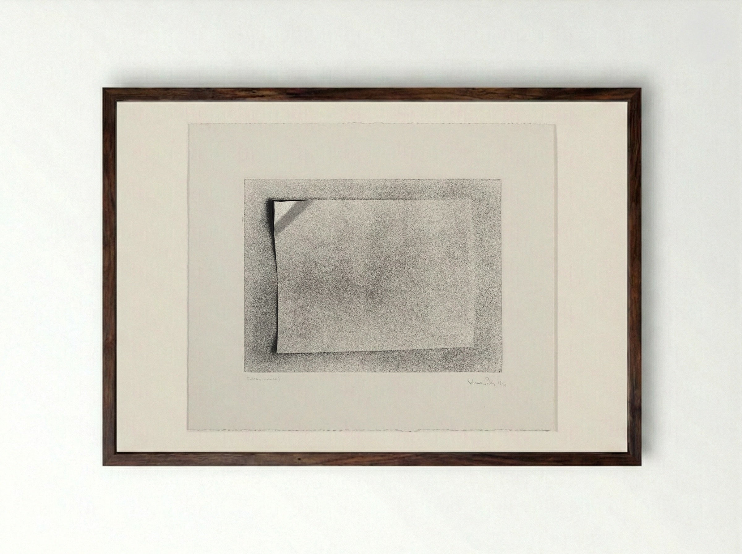 Untitled (Wrinkle I) - Liliana Porter - Framed Print Dark Wood