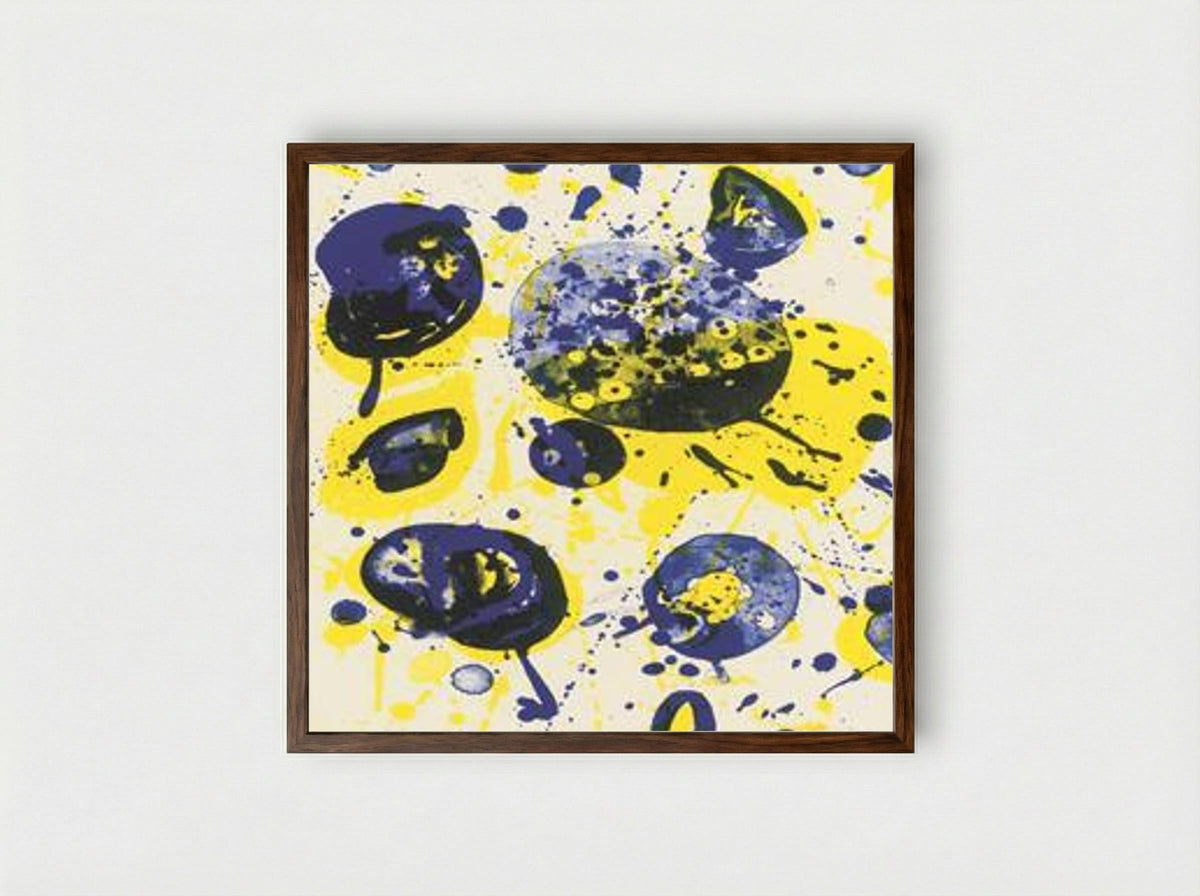 Untitled (from Pasadena Box) - Sam Francis - Framed Print Dark Wood