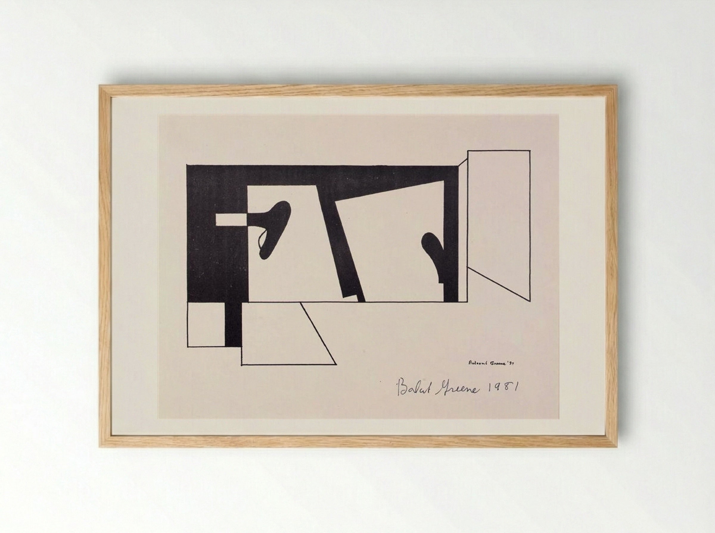 Untitled (from the American Abstract Artists portfolio) - Balcomb Greene - Framed Print Wood