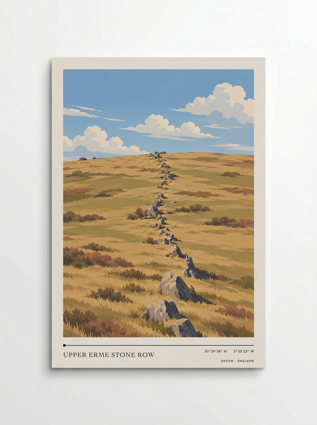 Upper Erme Stone Row, Devon | Travel Poster - Poster
