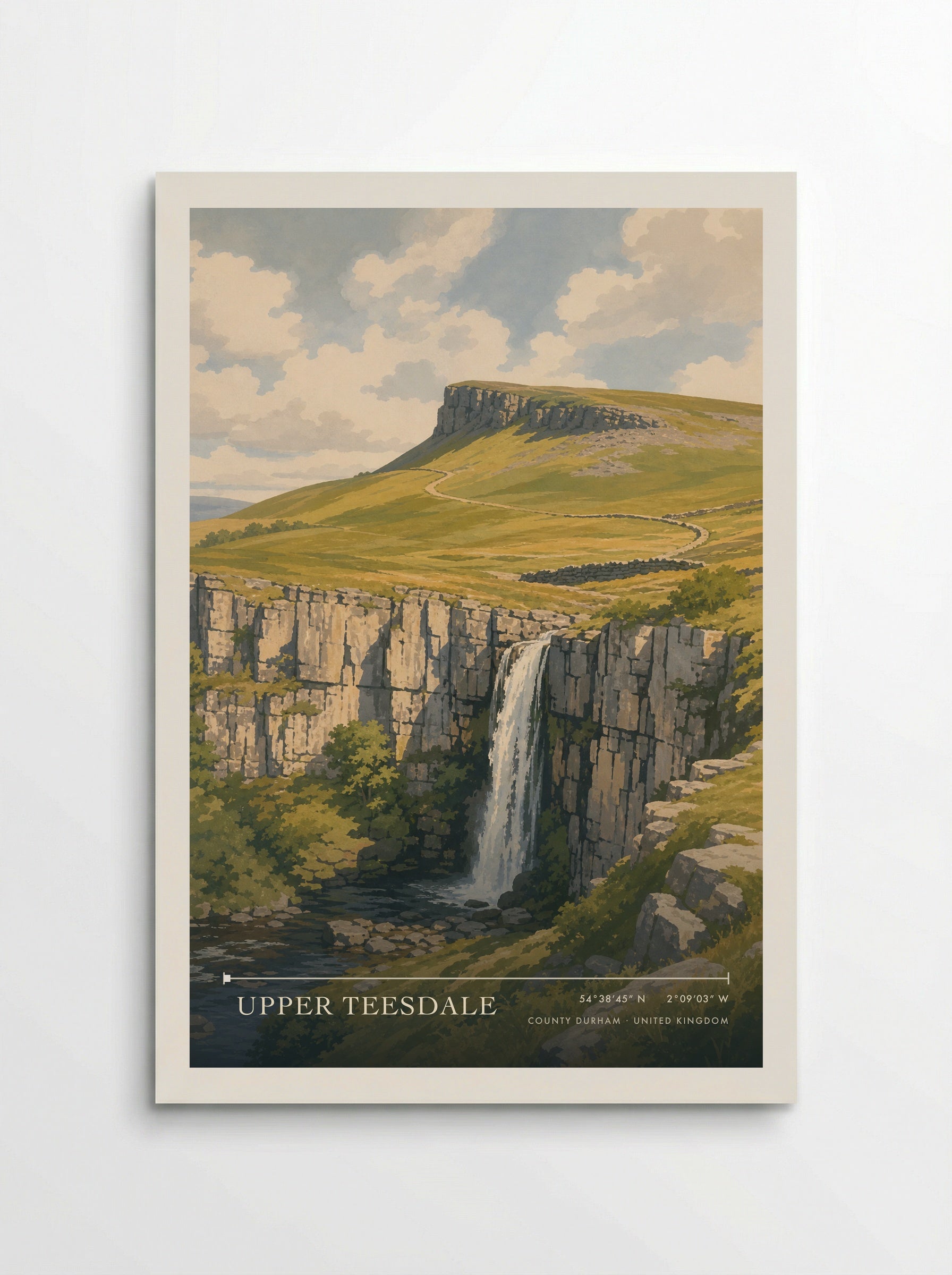 Upper Teesdale County Durham United Kingdom Travel Poster - Poster