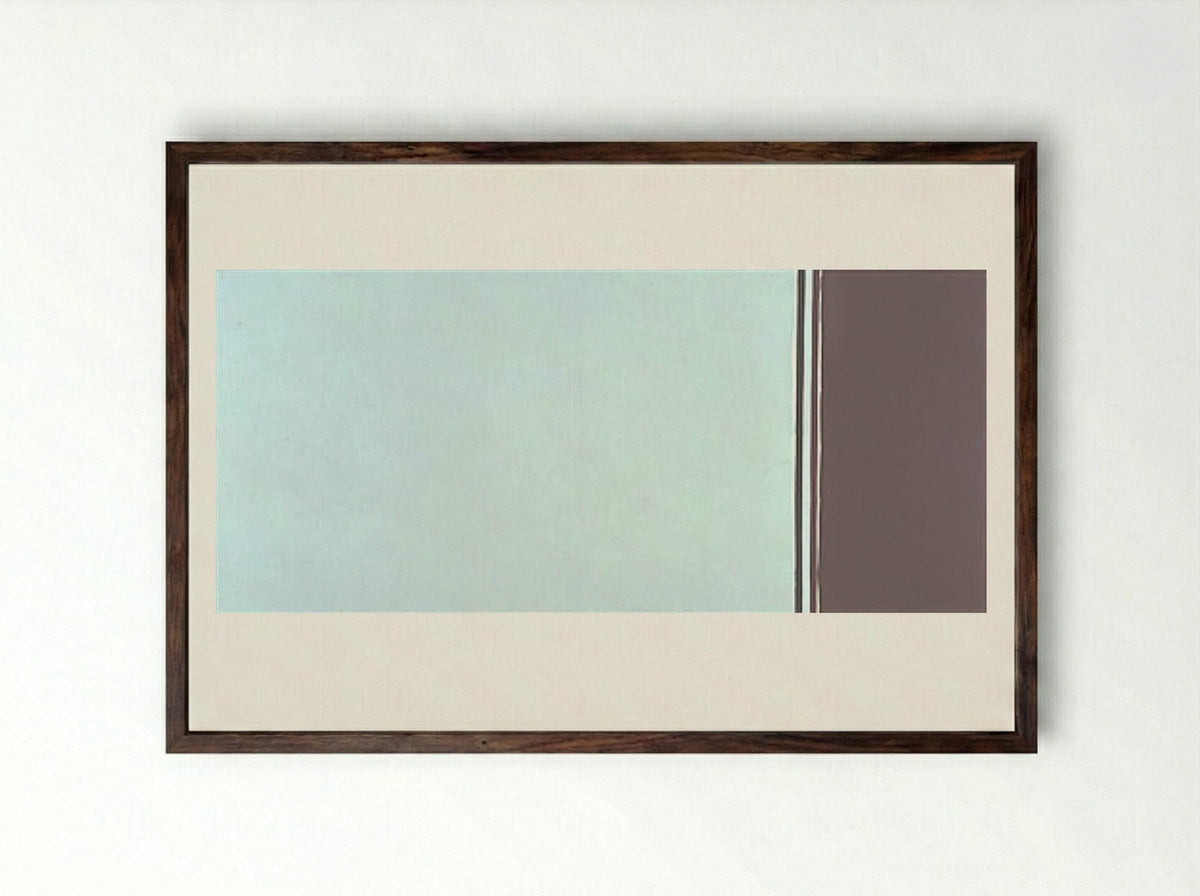Uriel - Barnett Newman - Framed Print Dark Wood