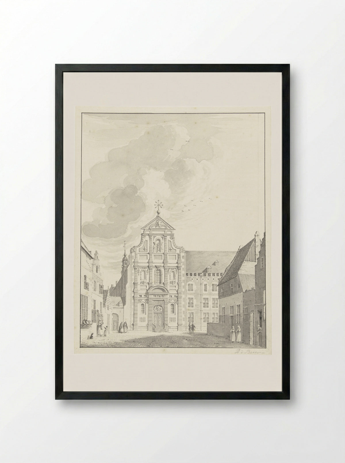 Ursuline Klooster te Roermond - Jan de Beijer - Framed Print Black