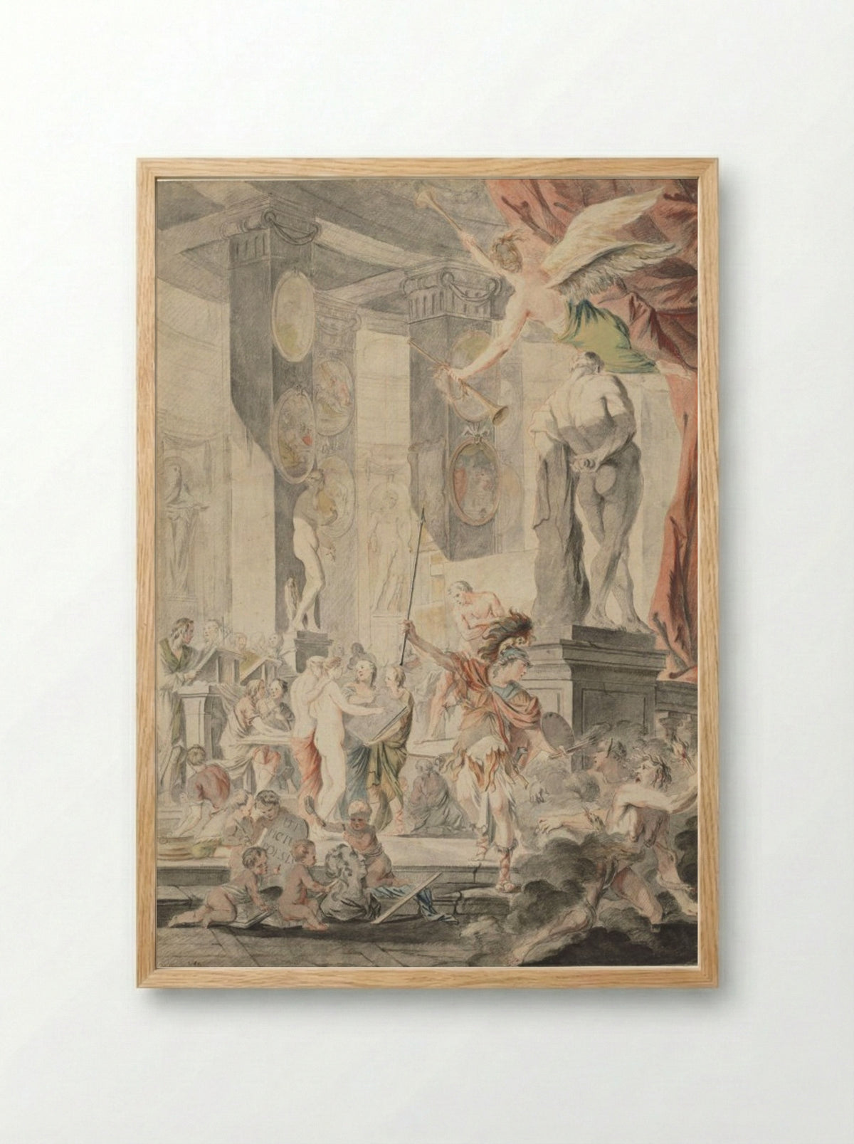 Ut Pictura Poesis - Charles-François Hutin - Framed Print Wood