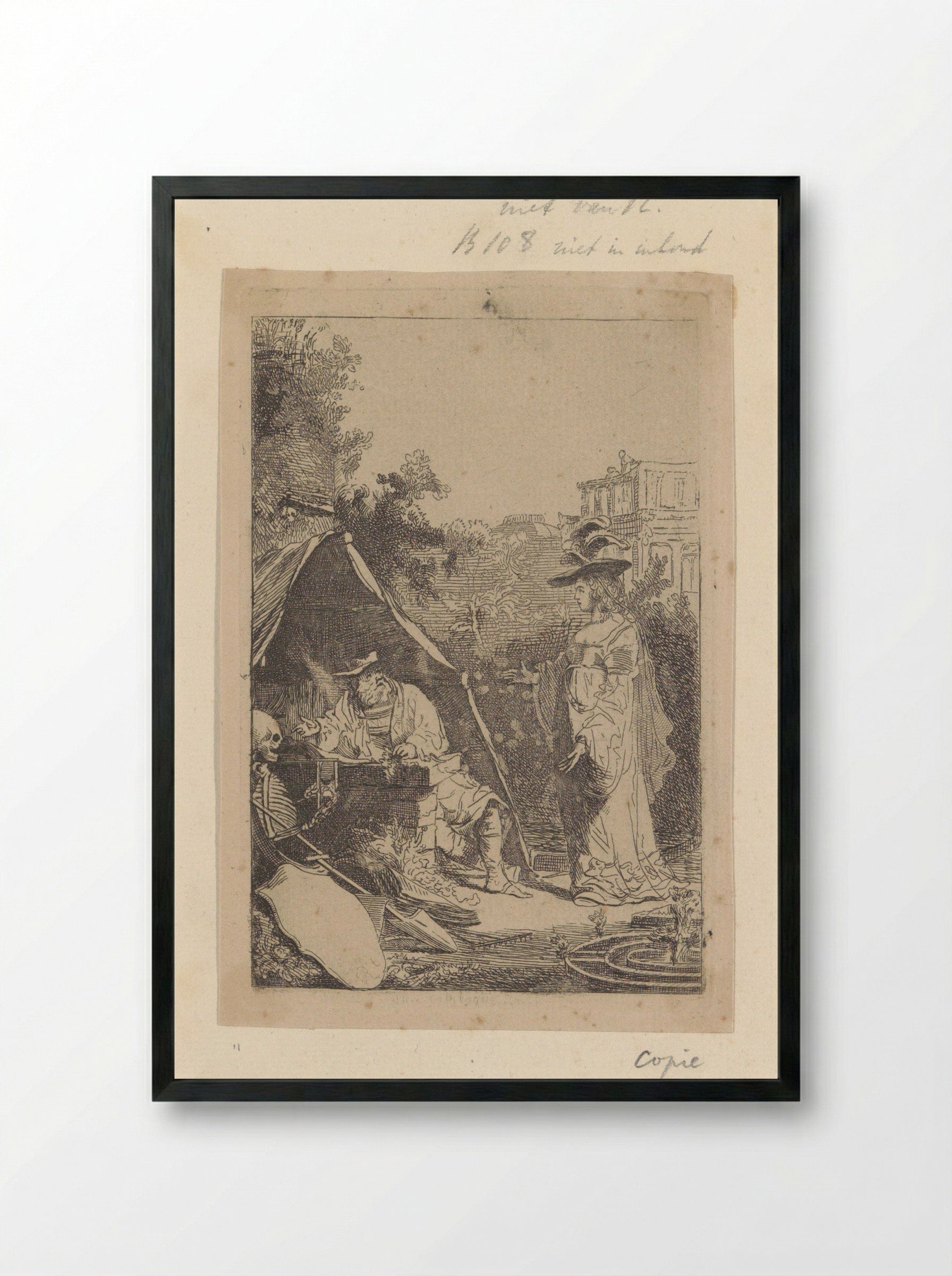 Uur van de Dood - Henry Louis Basan - Framed Print Black
