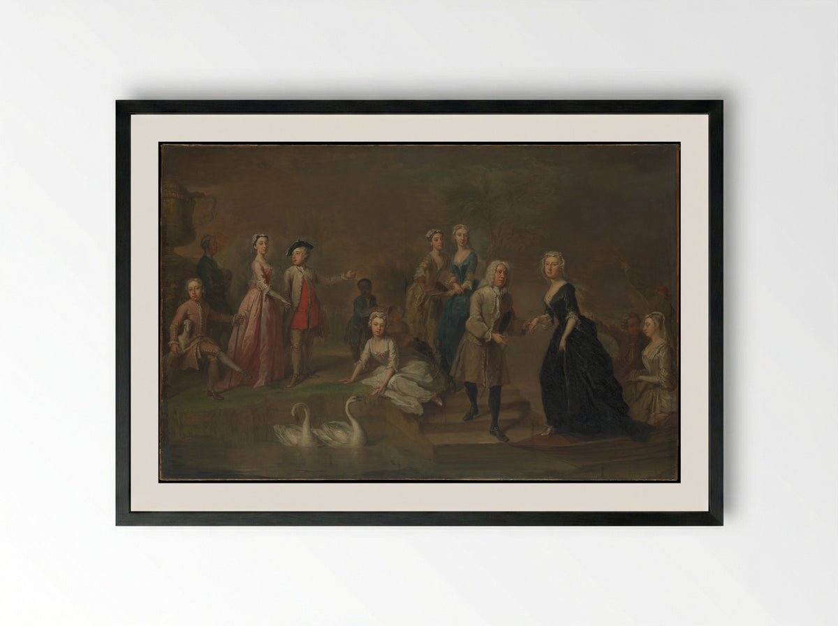 Uvedale Tomkyns Price and Members of His Family - Bartholomew Dandridge - Framed Print Black