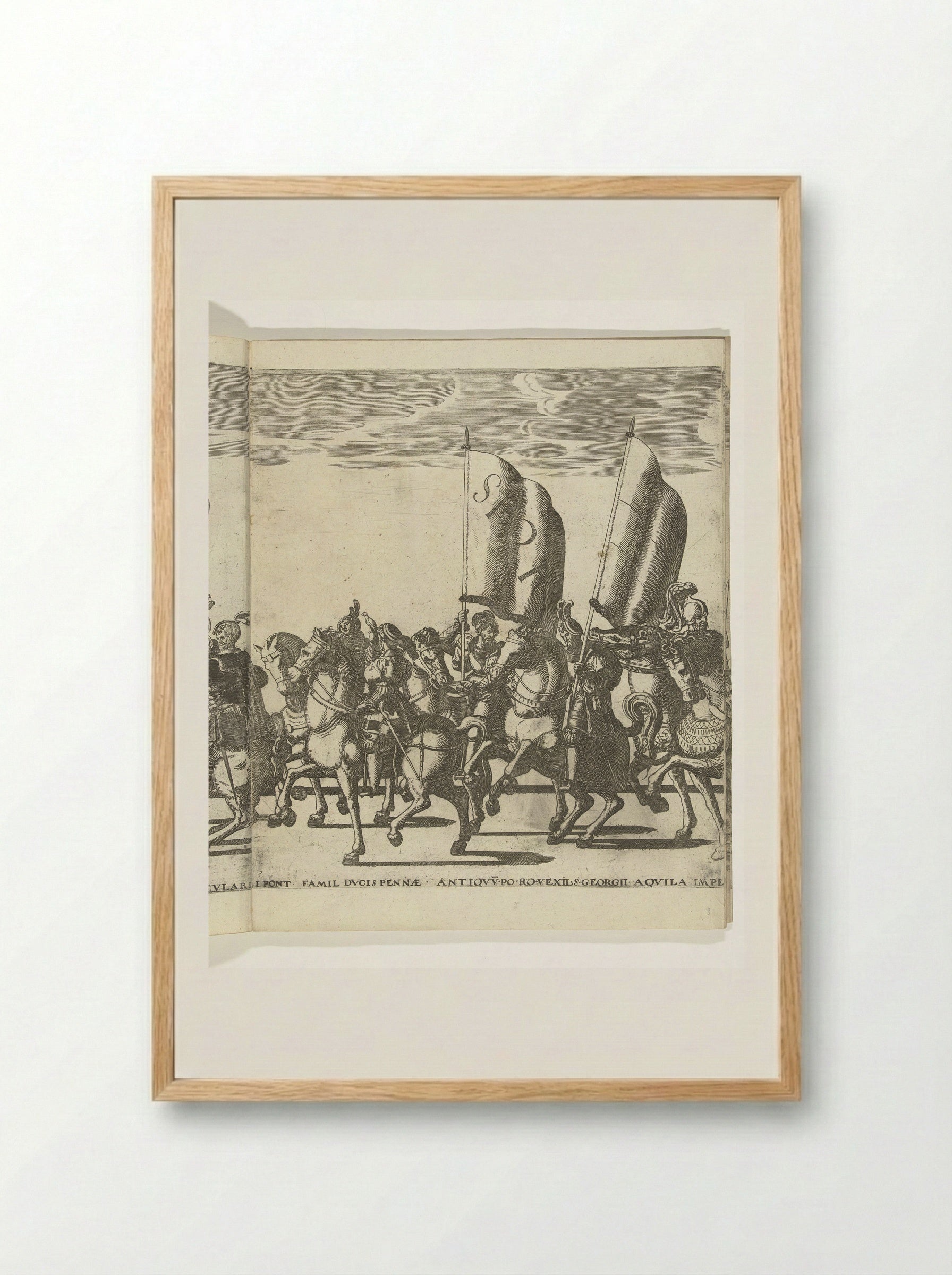 Vaandeldragers SPQR, plaat 7 - Nicolaas Hogenberg - Framed Print Wood