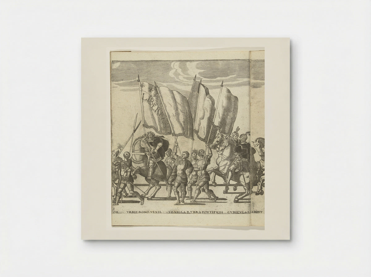 Vaandeldragers, plaat 6 - Nicolaas Hogenberg - Poster