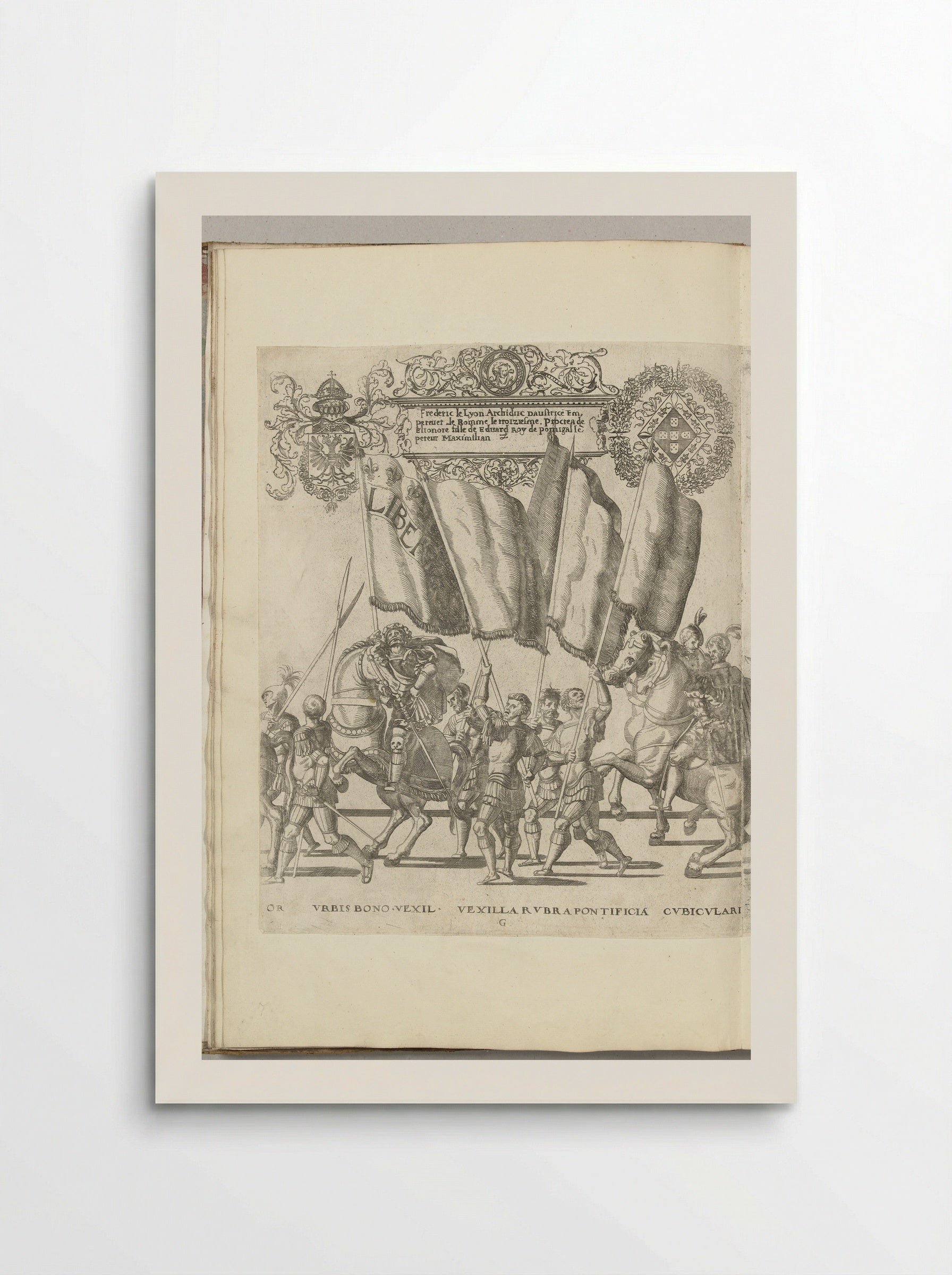 Vaandeldragers, plaat G - Nicolaas Hogenberg - Poster