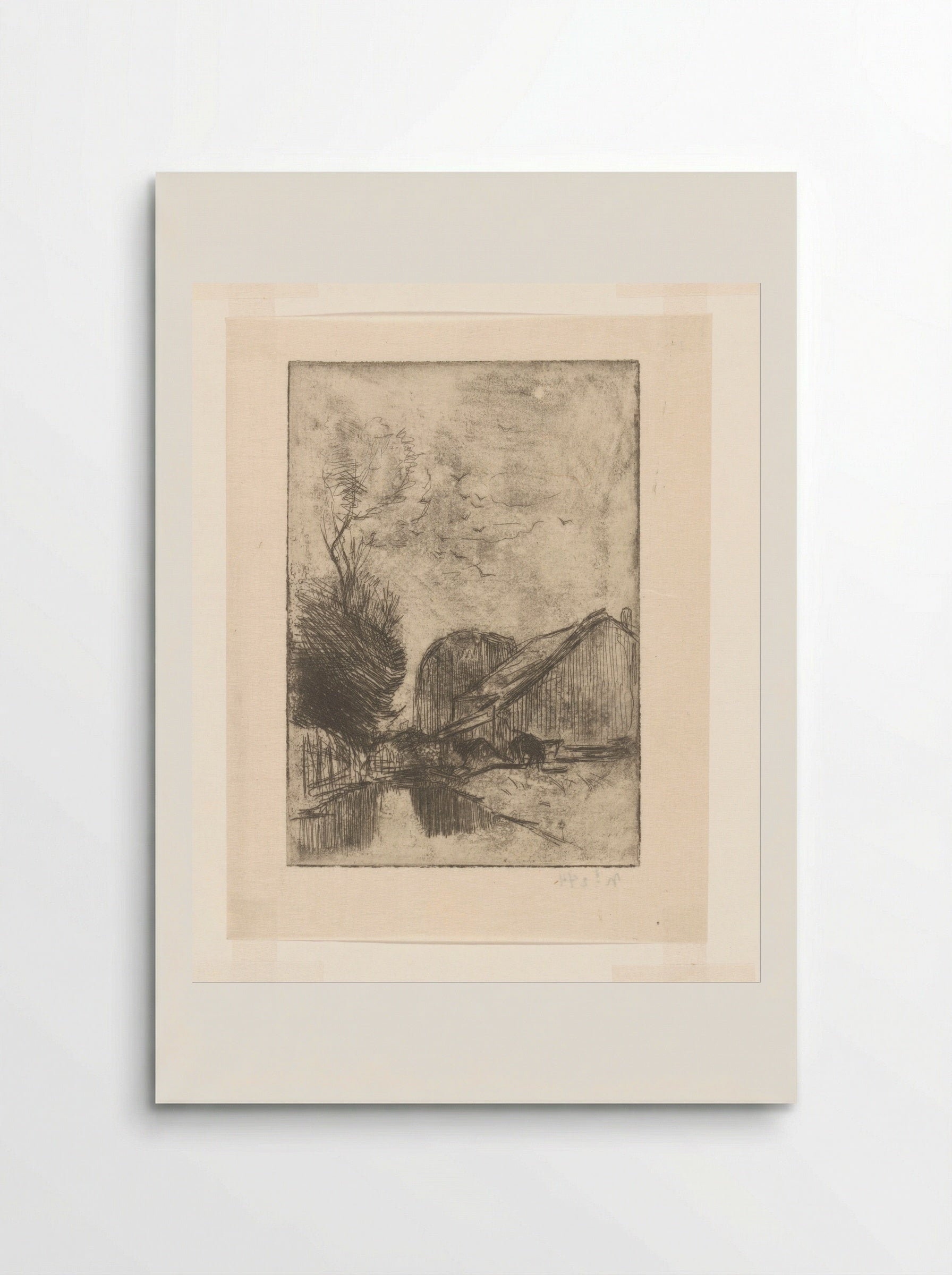 Vaart met gebouwen - Philip Zilcken - Poster