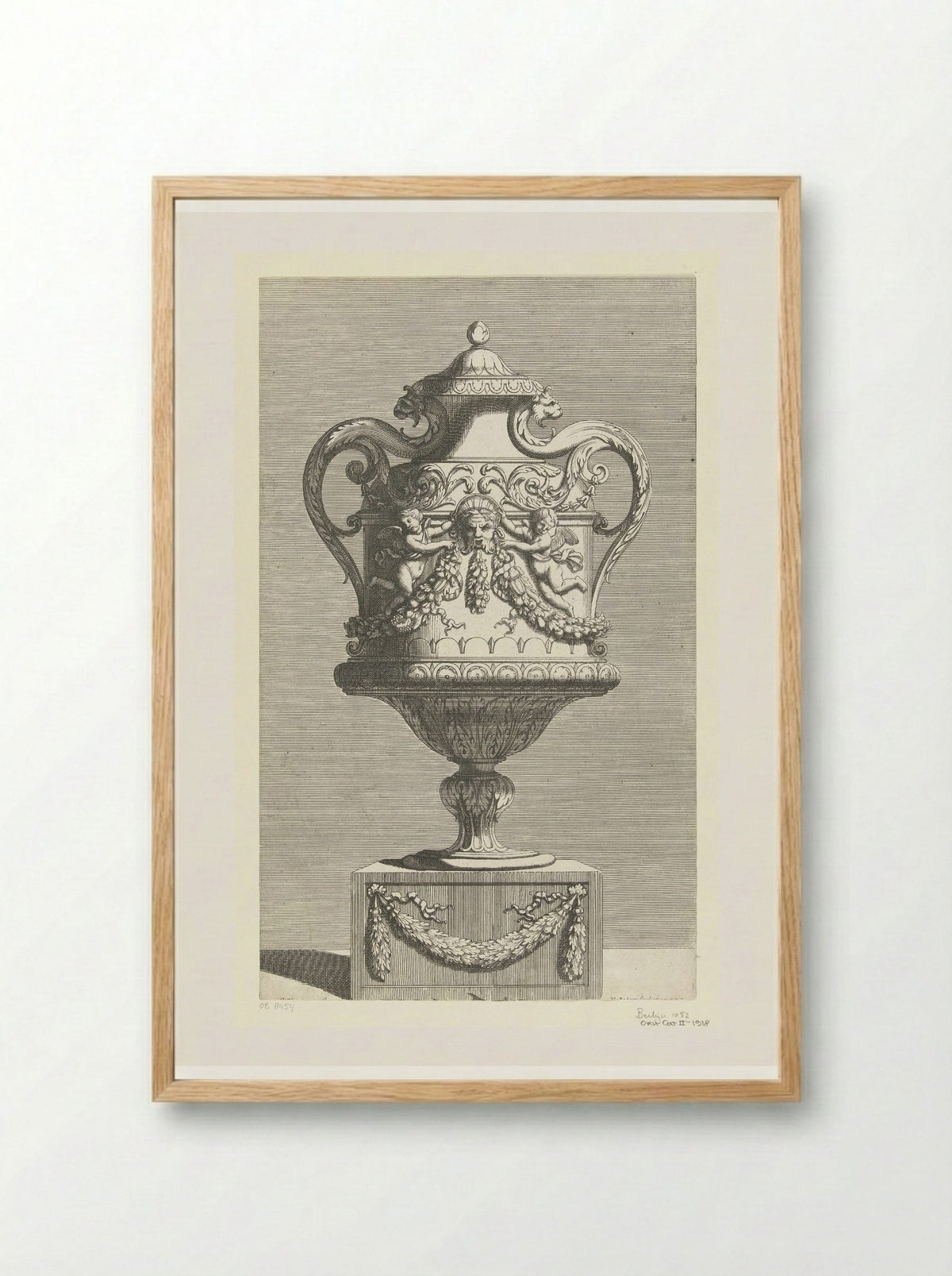 Vaas met deksel - Gérard Audran - Framed Print Wood