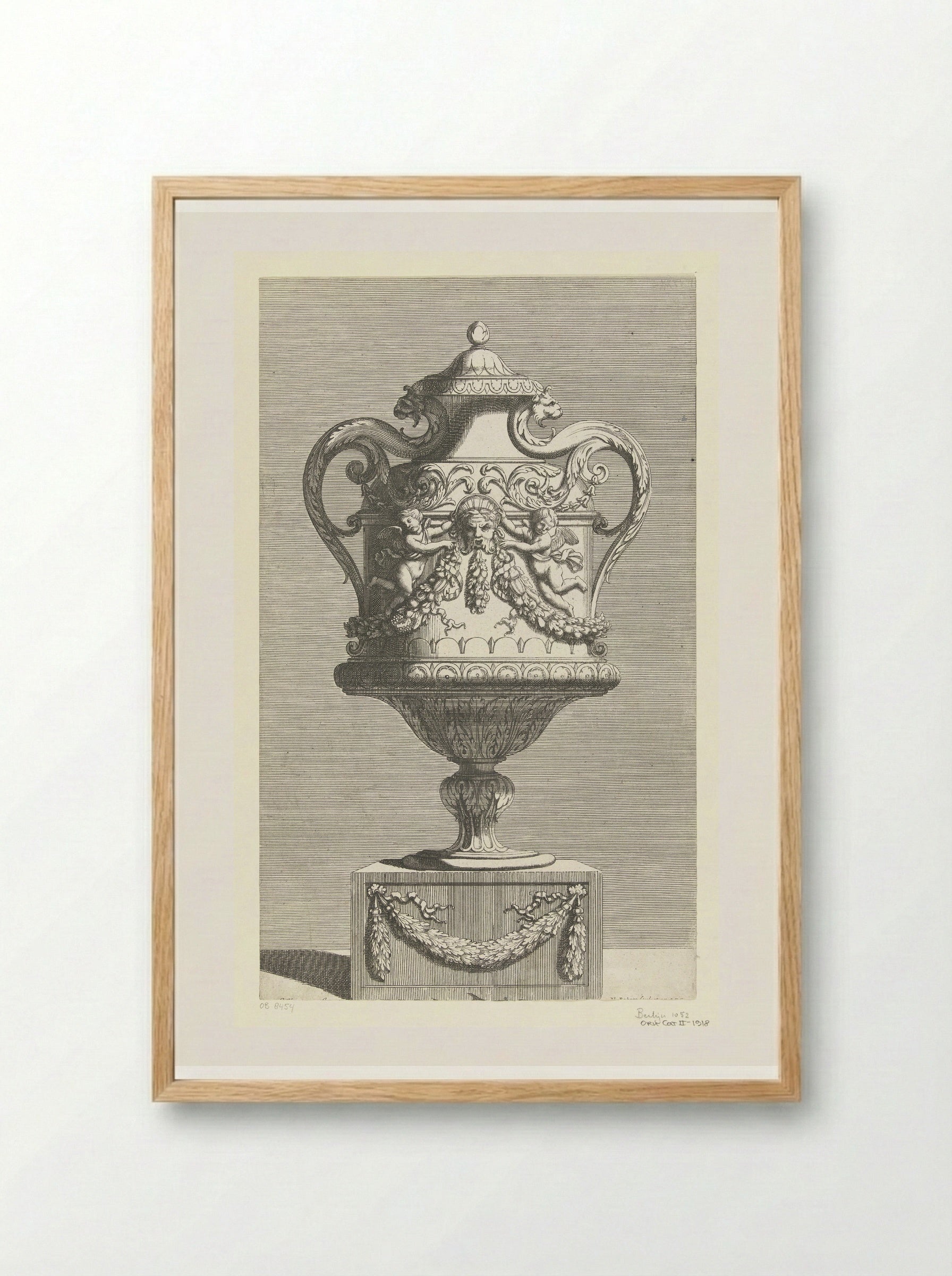 Vaas met deksel - Gérard Audran - Framed Print Wood