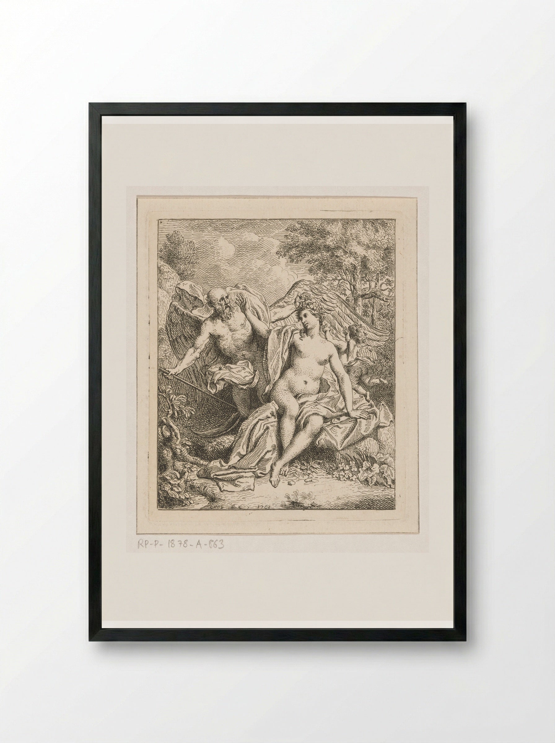 Vader Tijd onthult de Waarheid - Louis Fabritius Dubourg - Framed Print Black