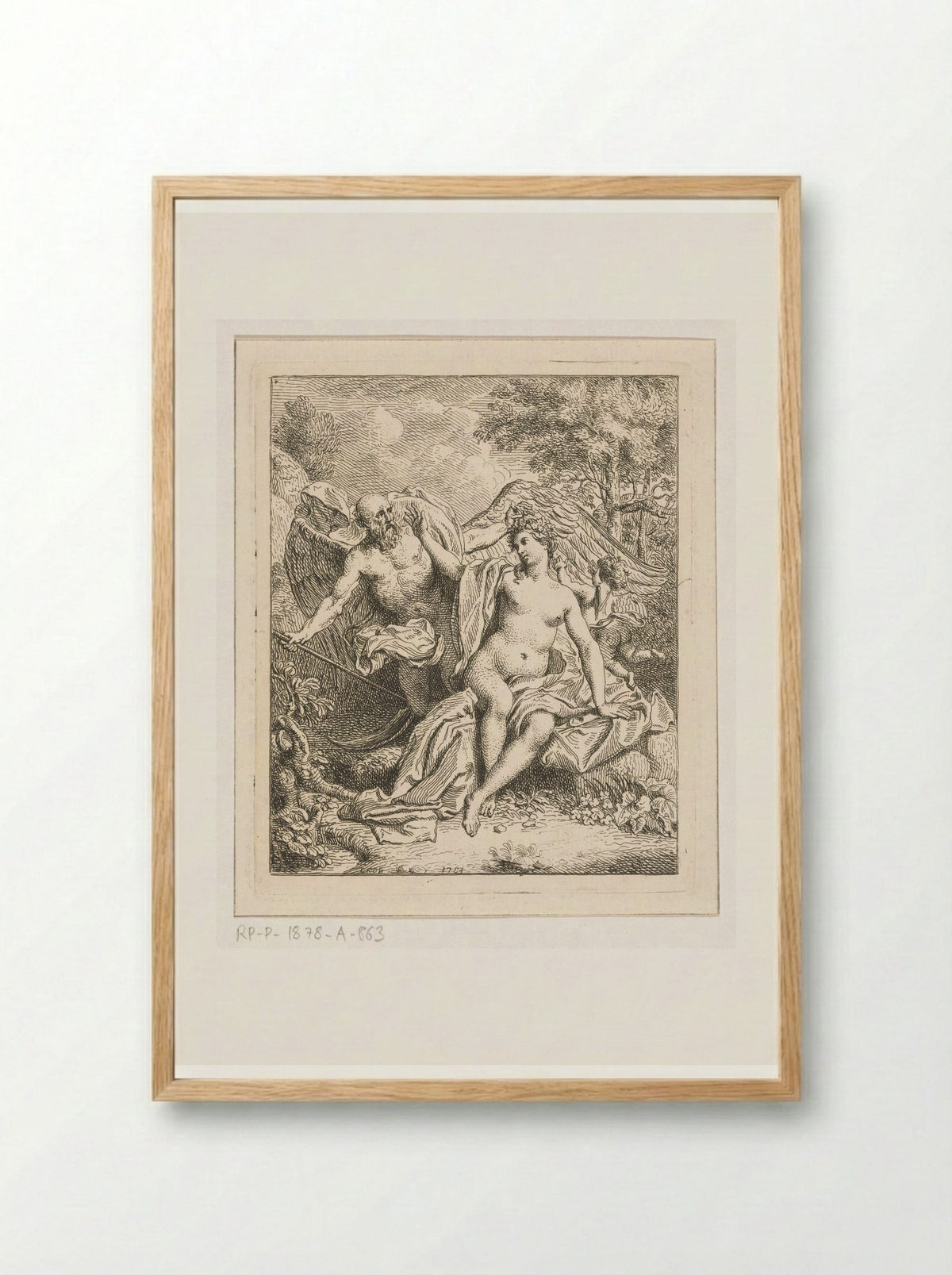 Vader Tijd onthult de Waarheid - Louis Fabritius Dubourg - Framed Print Wood