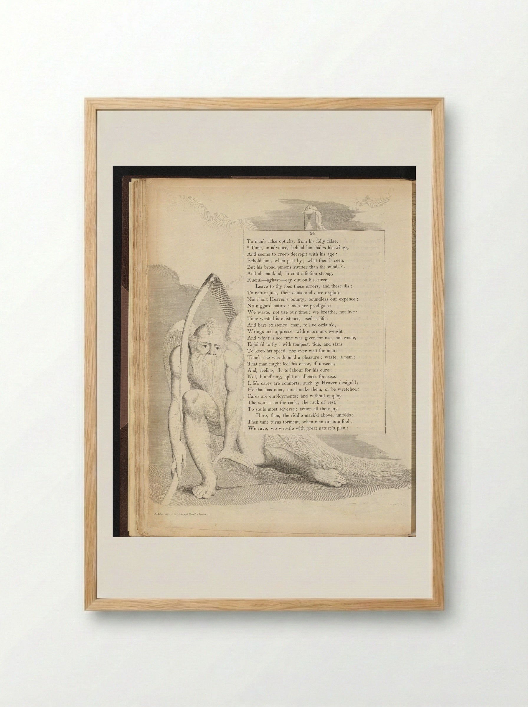 Vadertje Tijd - William Blake - Framed Print Wood