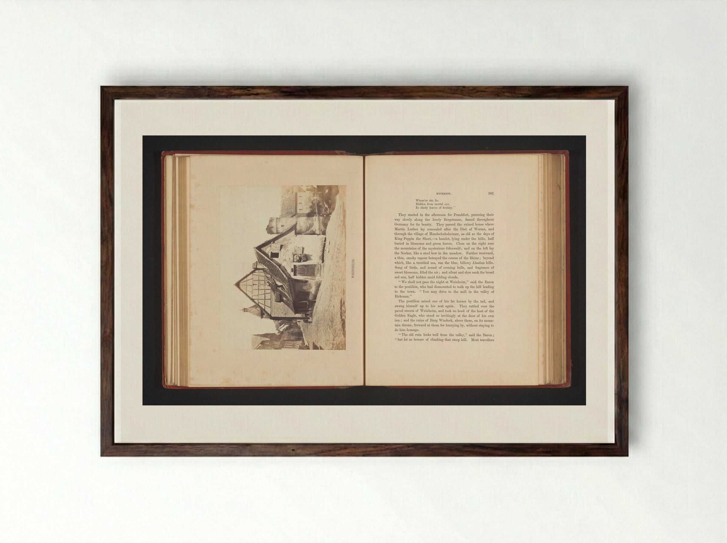 Vakwerkhuis in Weinheim - Francis Frith - Framed Print Dark Wood
