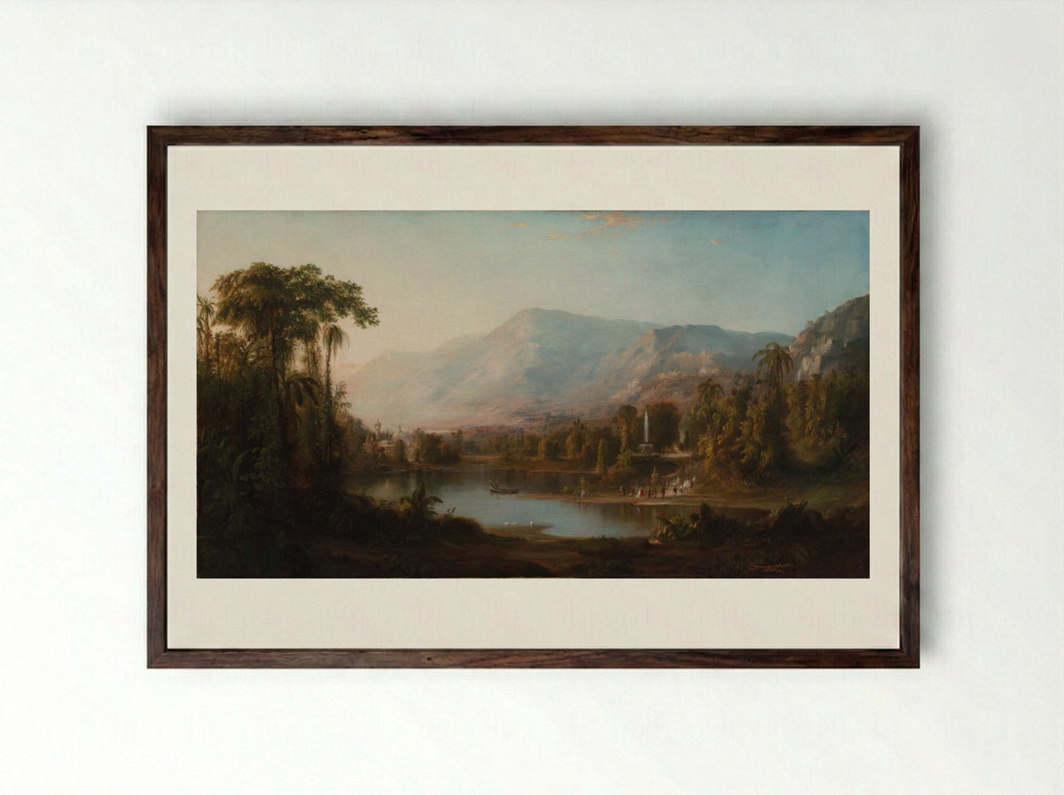 Vale of Kashmir - Robert S. Duncanson - Framed Print Dark Wood
