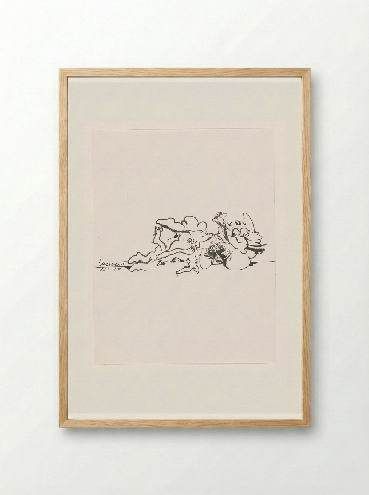 Vallende figuren - Lucebert - Framed Print Wood