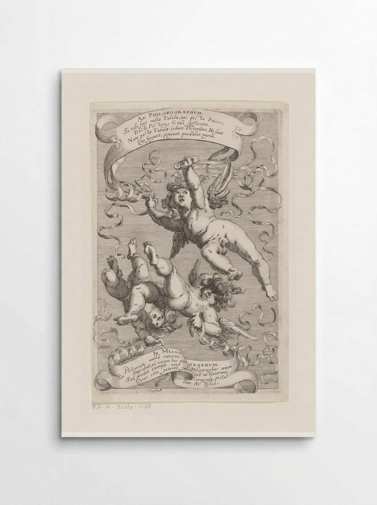Vallende putti - Hendrick Hondius (I) - Poster