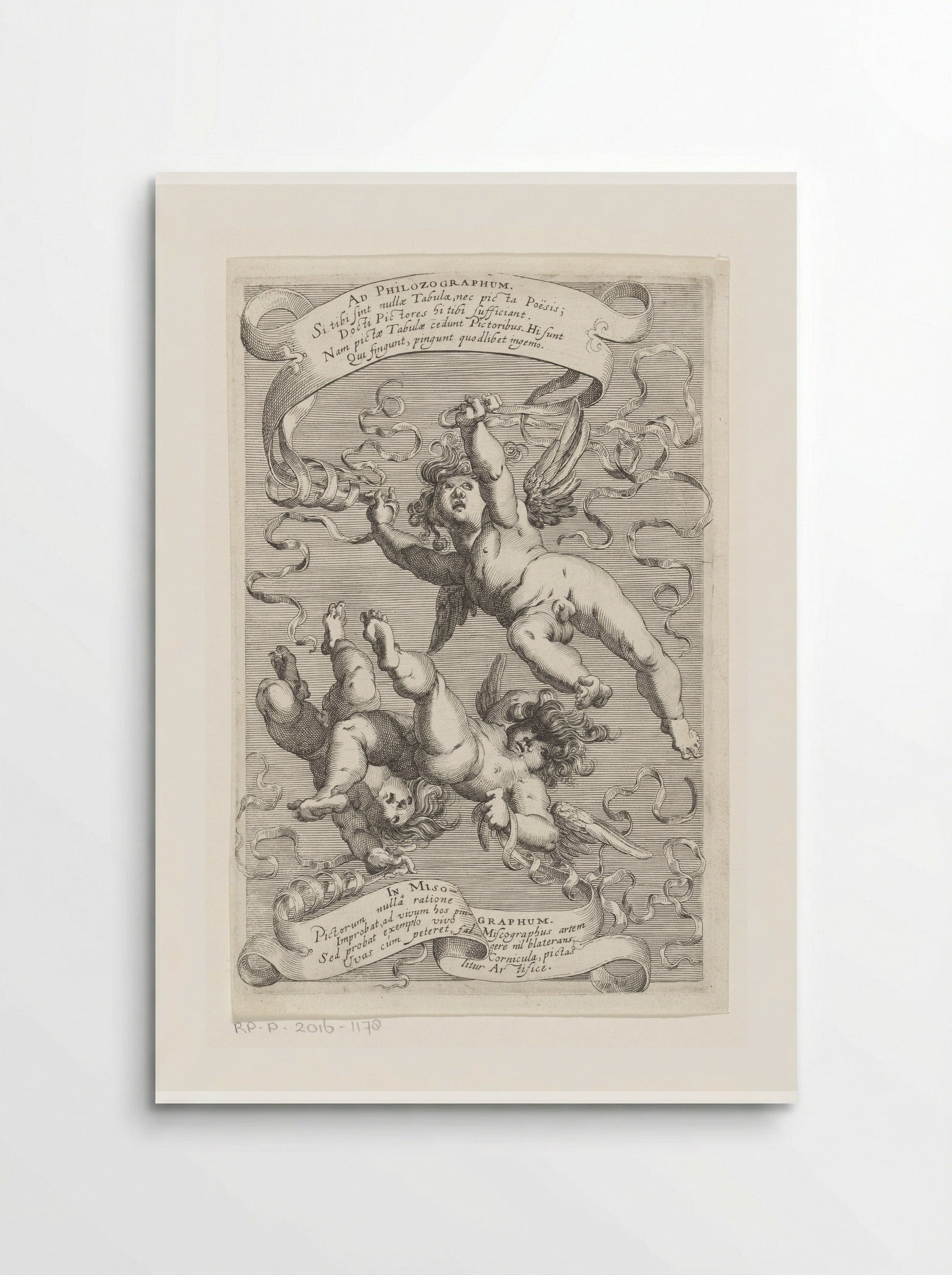 Vallende putti - Hendrick Hondius (I) - Poster