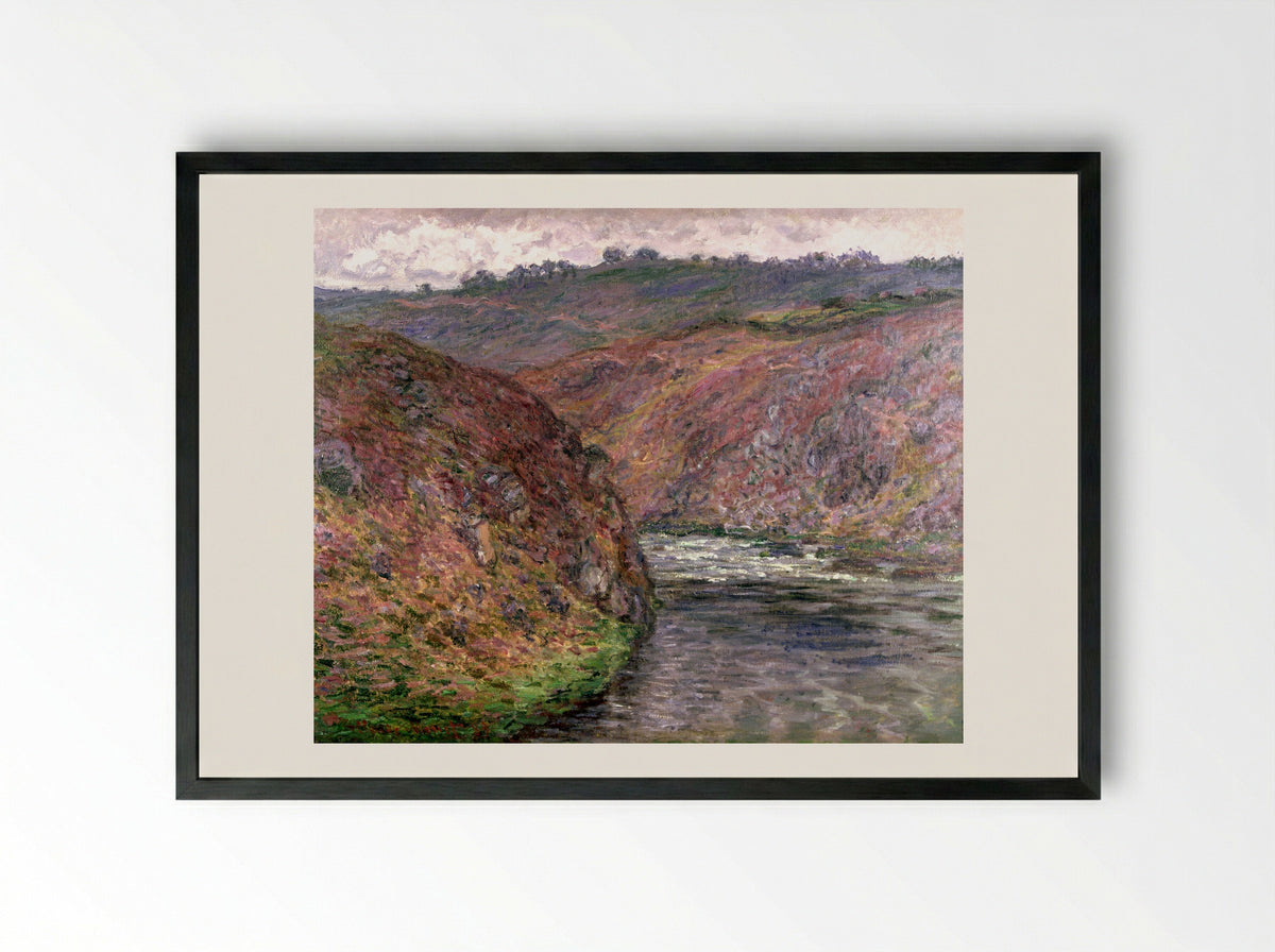 Valley of the Creuse (Grey Day) - Claude Monet - Framed Print Black