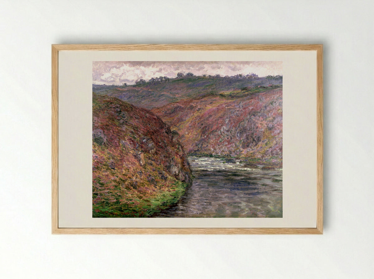 Valley of the Creuse (Grey Day) - Claude Monet - Framed Print Wood