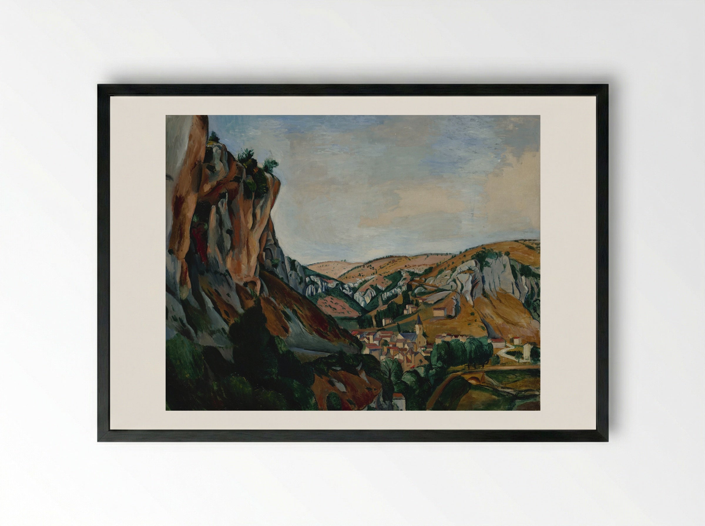Valley of the Lot at Vers - André Derain - Framed Print Black