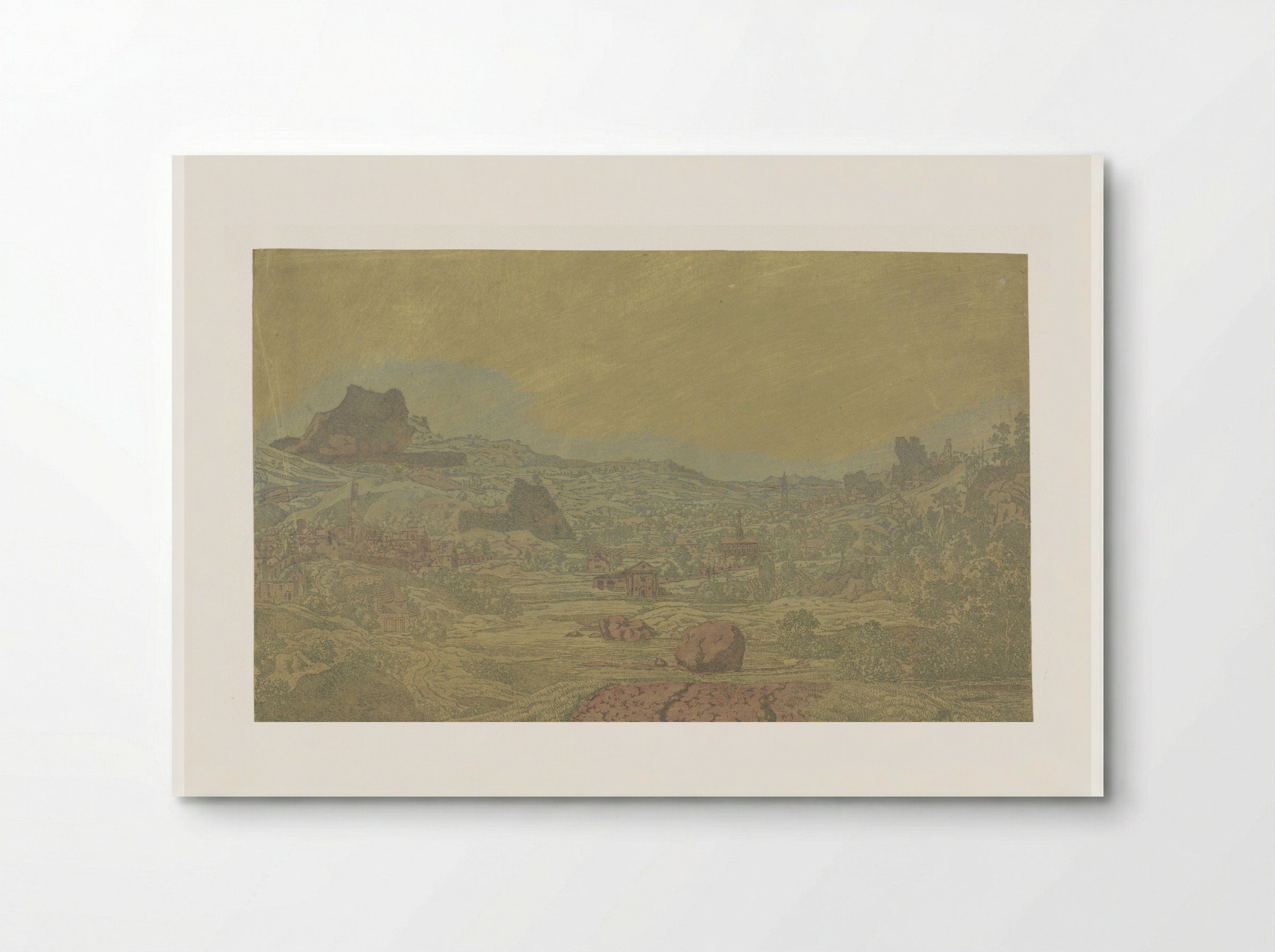 Valley with a River and a Town with Four Towers - Hercules Segers - Poster