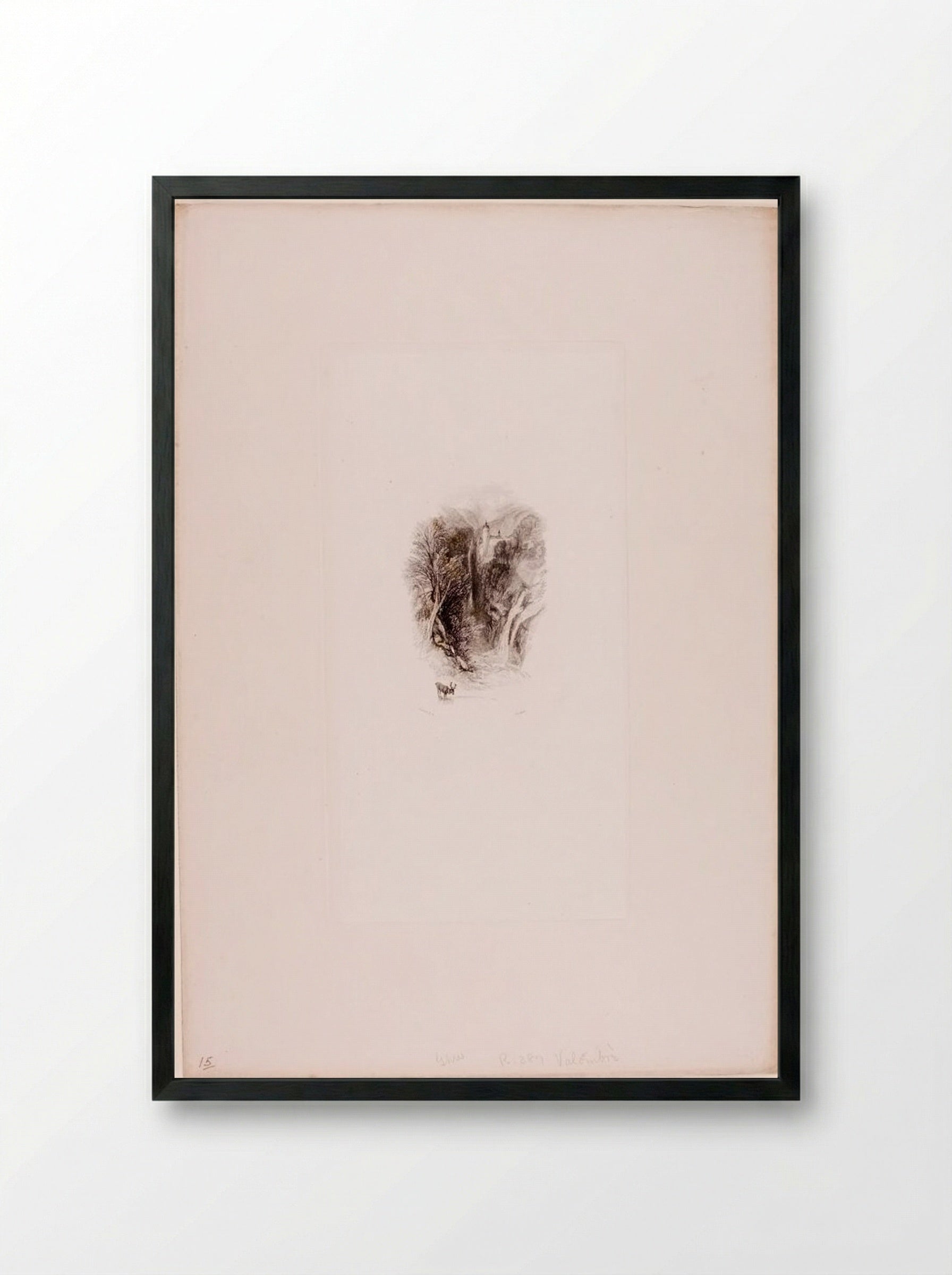 Vallombre - Edward Goodall - Framed Print Black