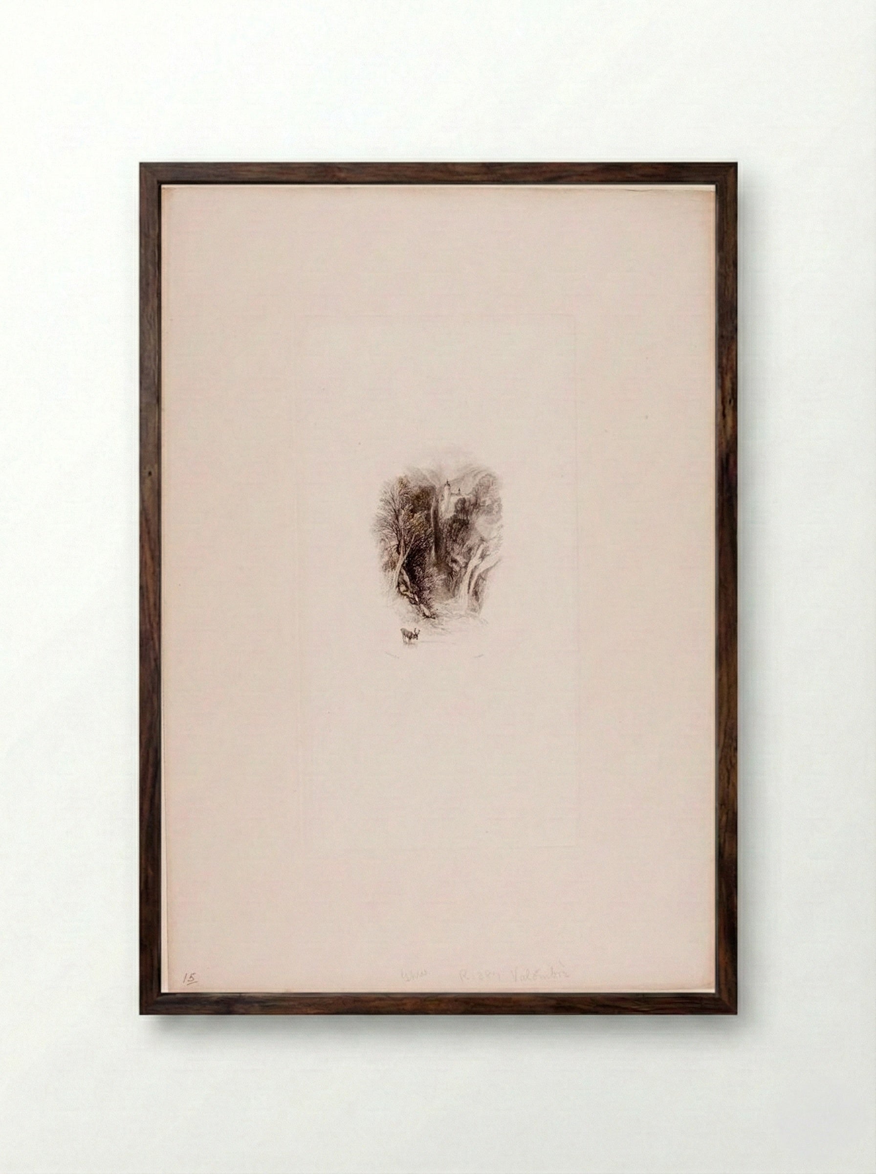 Vallombre - Edward Goodall - Framed Print Dark Wood