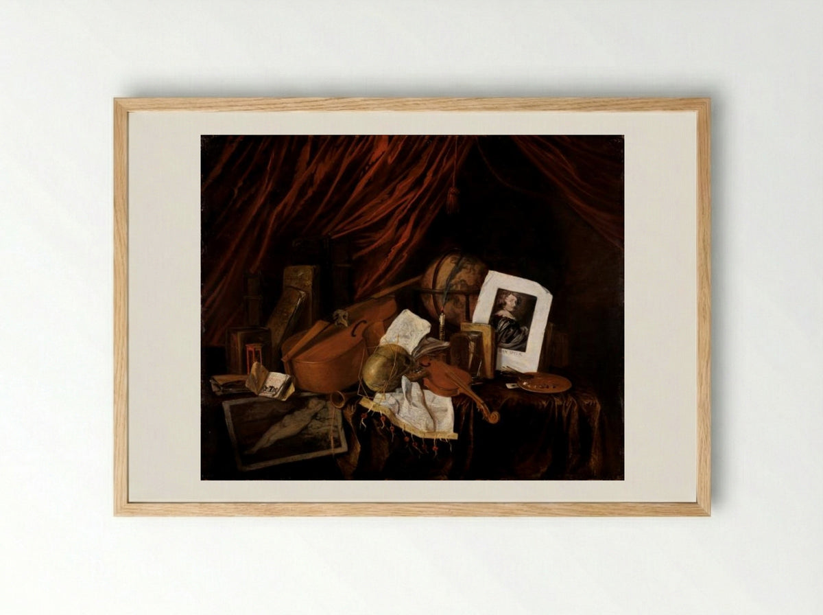 Vanitas Still Life - Jacques de Claeuw - Framed Print Wood