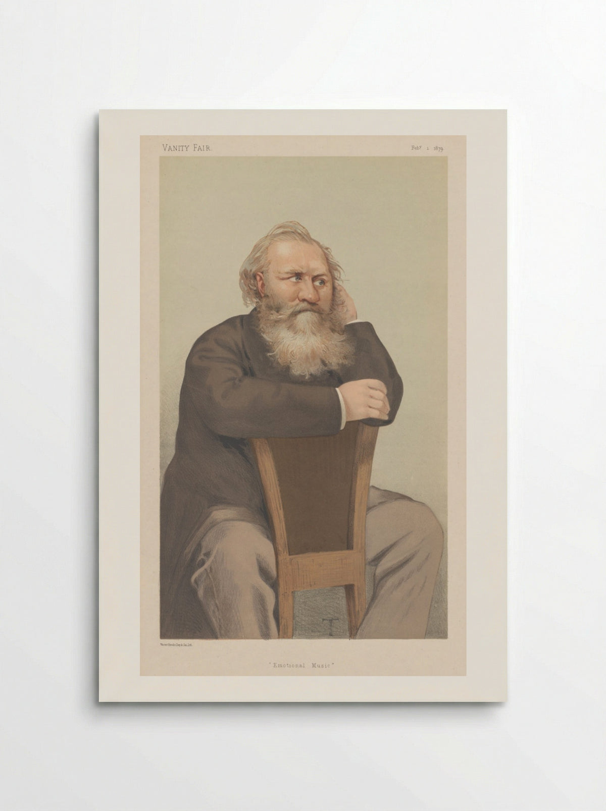 Vanity Fair: Emotional Music (Johannes Brahms) - Théobald Chartran - Poster