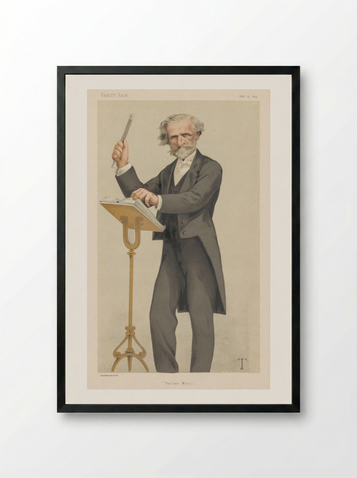Vanity Fair: Italian Music - Théobald Chartran - Framed Print Black