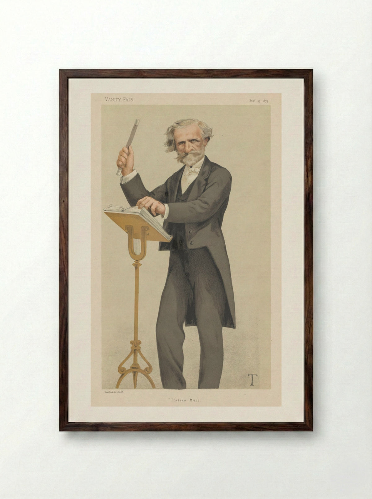 Vanity Fair: Italian Music - Théobald Chartran - Framed Print Dark Wood