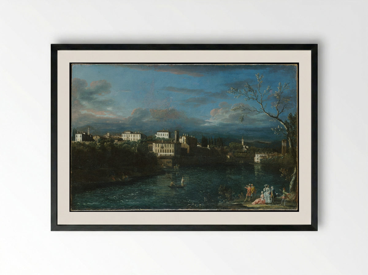 Vaprio d'Adda - Bernardo Bellotto - Framed Print Black