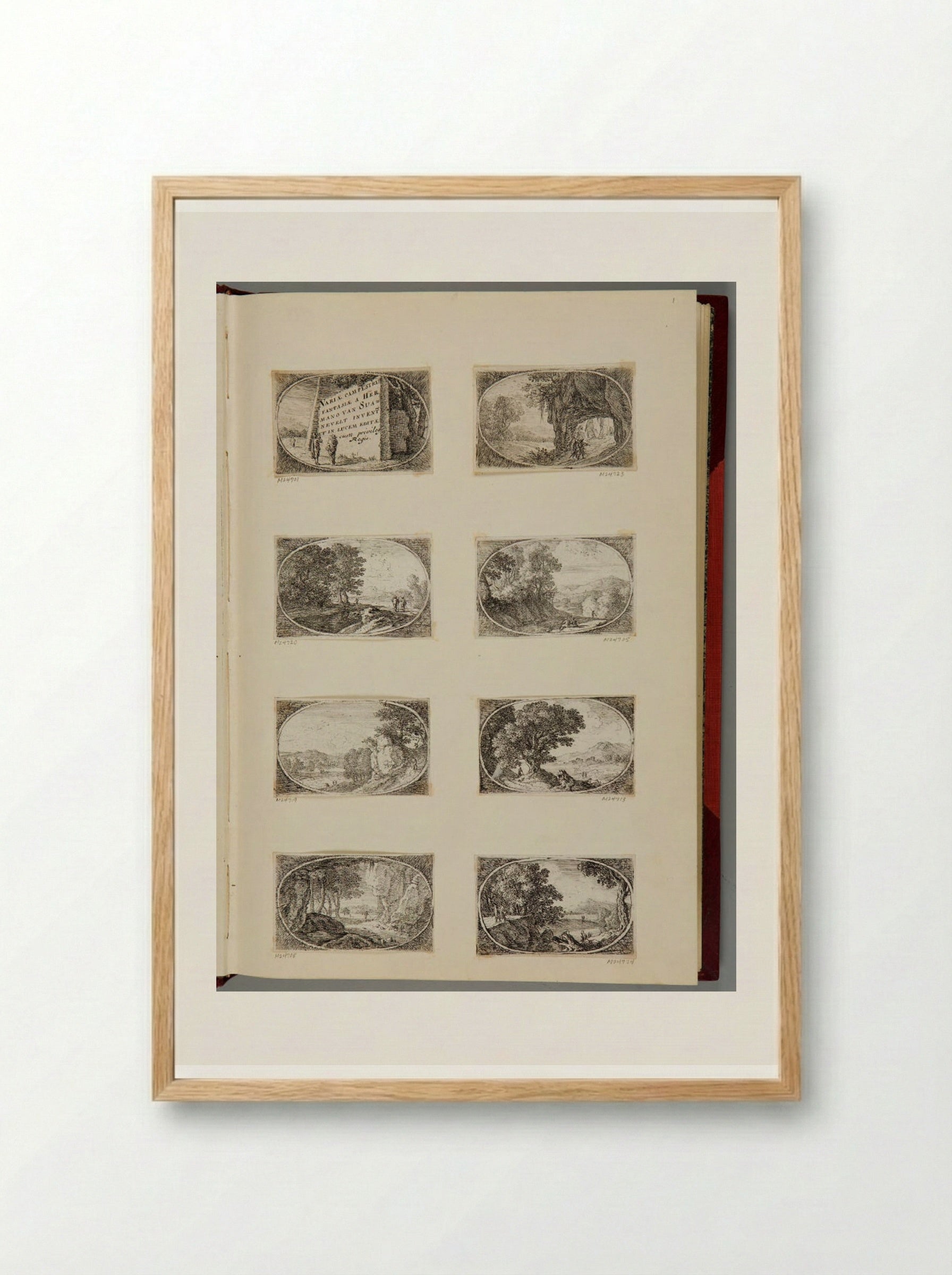 Various Landscapes (Variae Campestri Fantasiae) - Herman van Swanevelt - Framed Print Wood