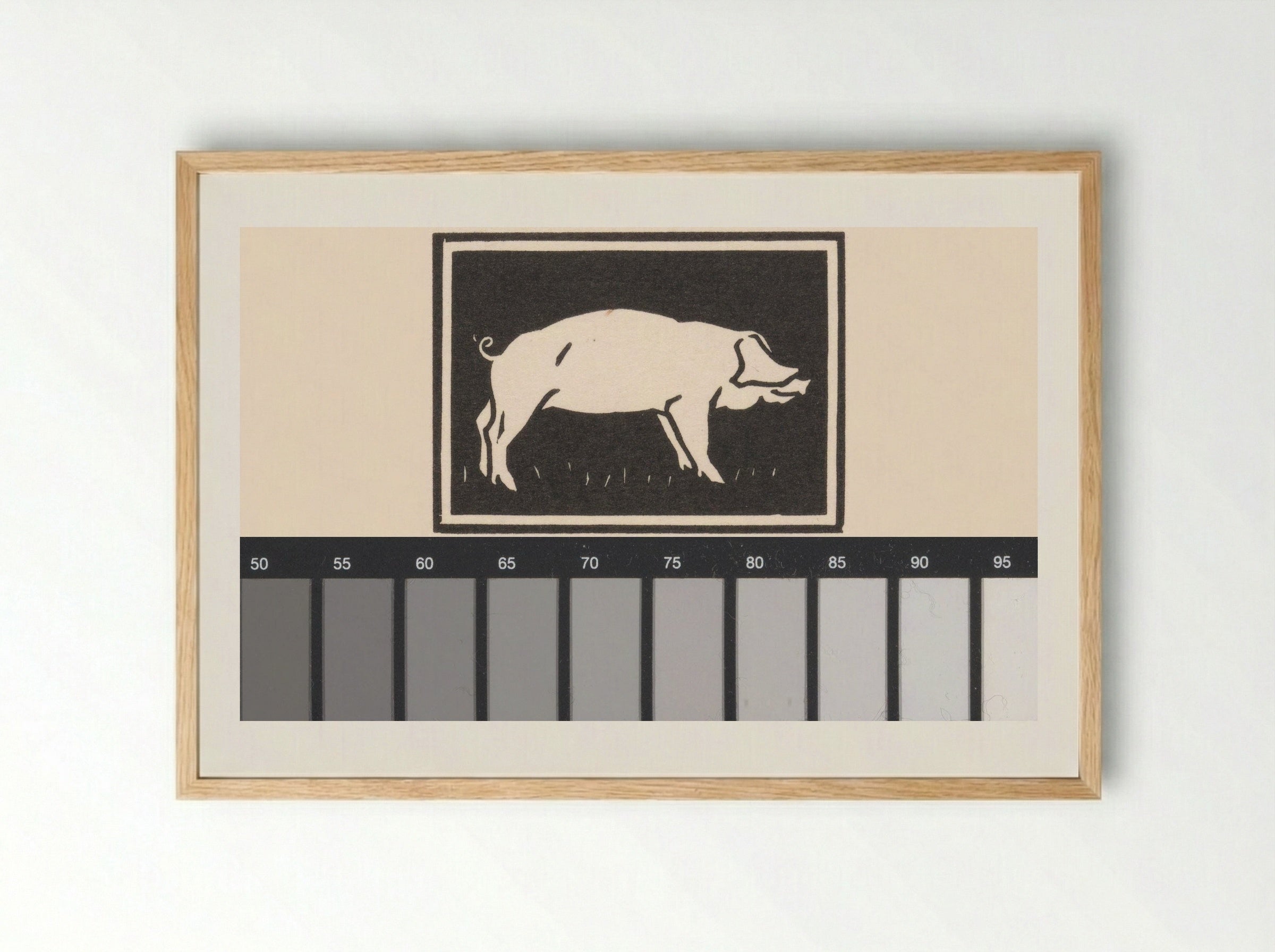 Varken (Pig) - Julie de Graag - Framed Print Wood