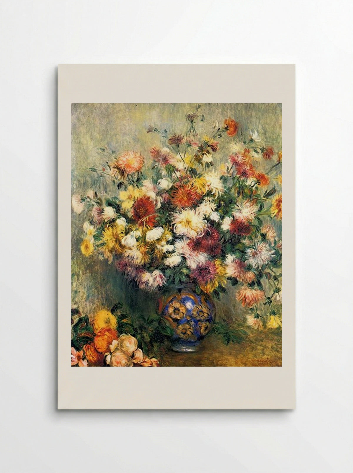Vase of Chrysanthemums - Pierre-Auguste Renoir - Poster