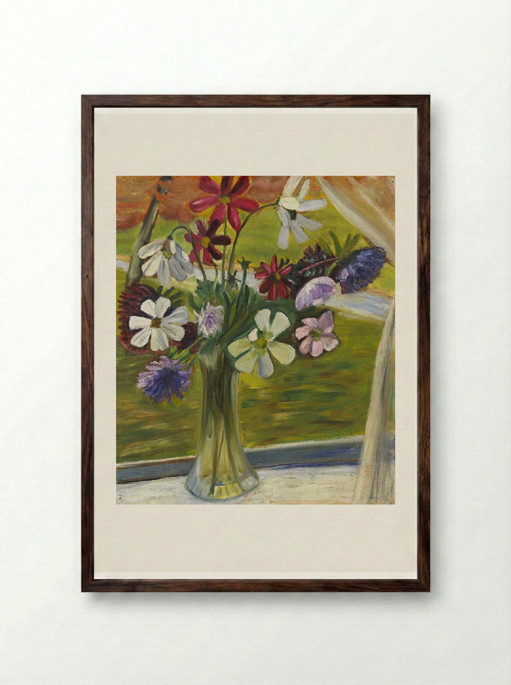 Vase of Flowers II - Prudence Heward - Framed Print Dark Wood