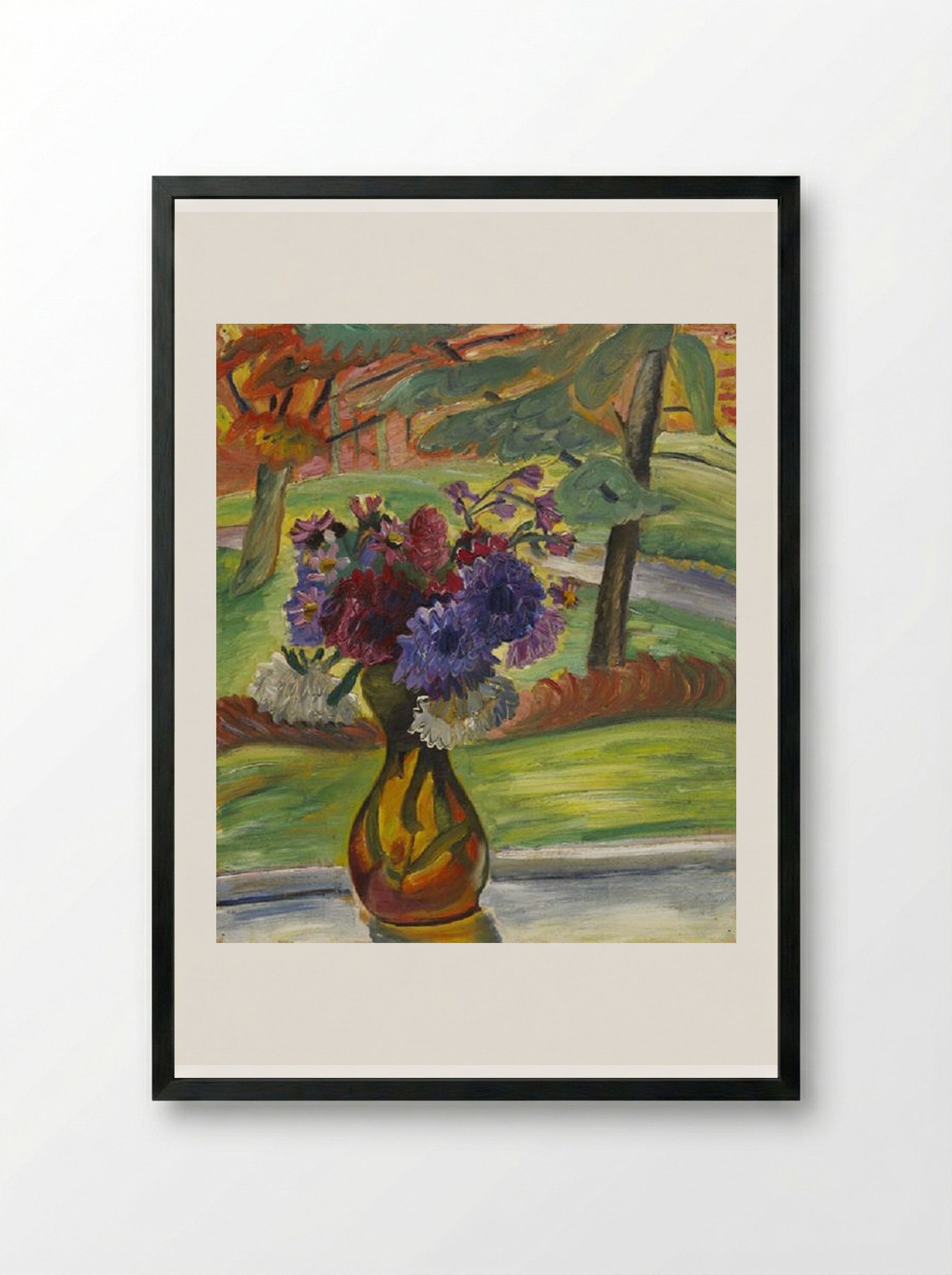 Vase of Flowers I - Prudence Heward - Framed Print Black