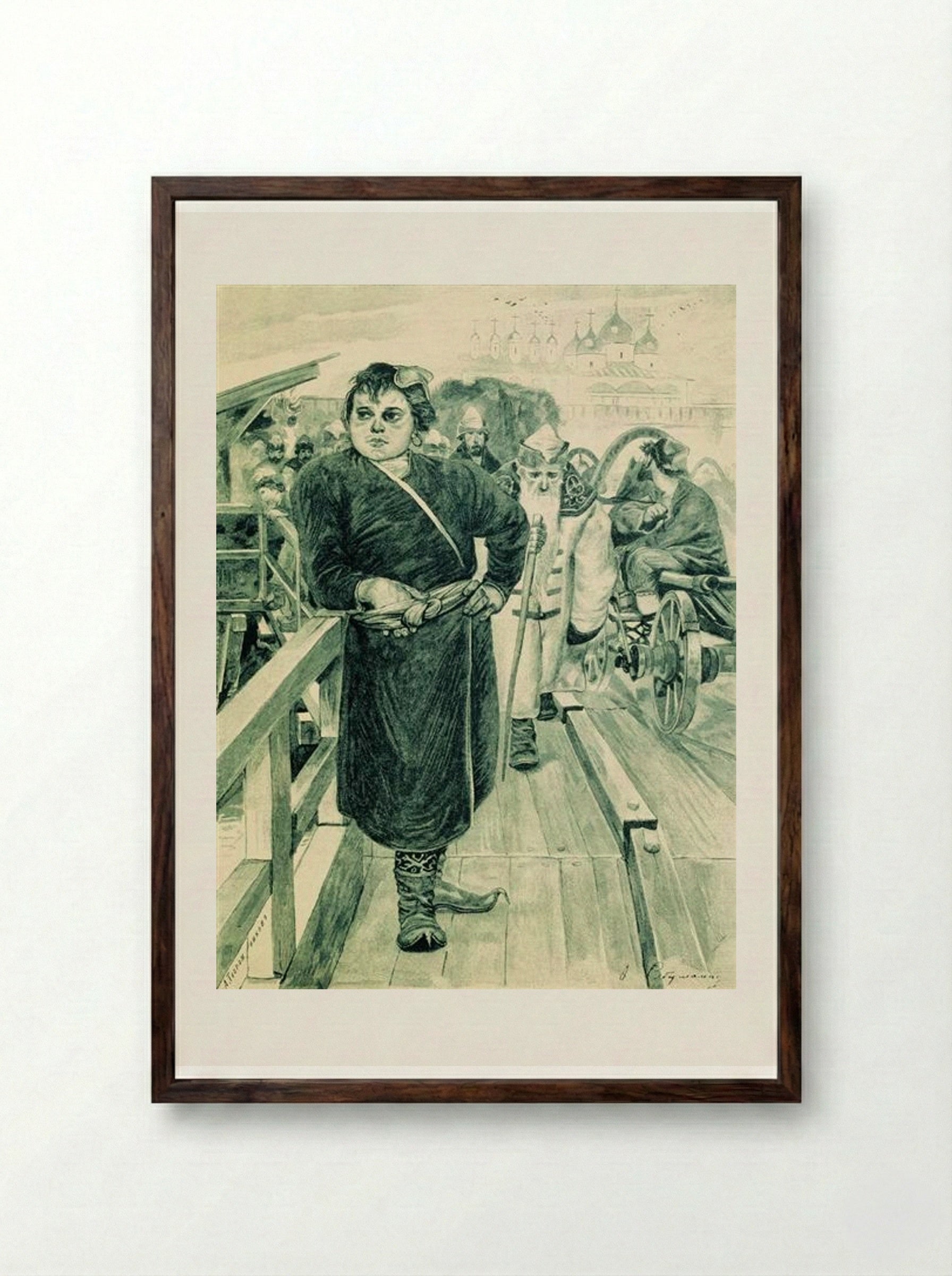 Vasily Buslaev - Andrei Ryabushkin - Framed Print Dark Wood