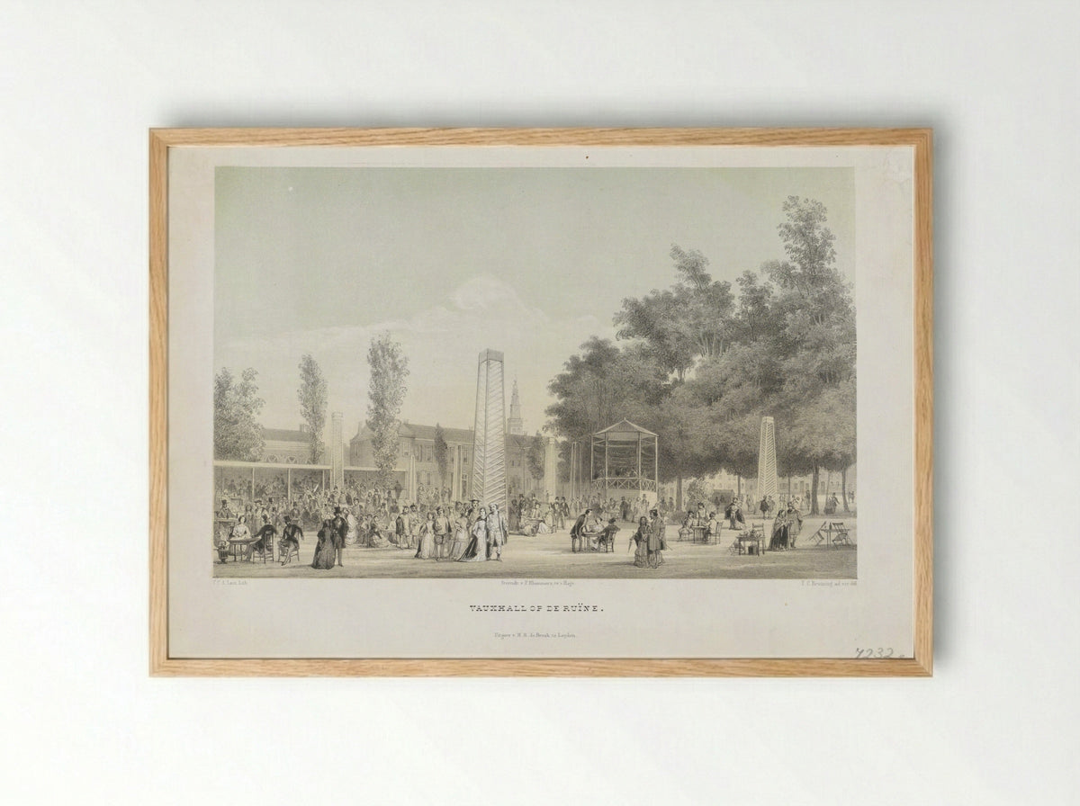 Vauxhall op de Ruïne - Jac. Hazenberg Cs. Zoon - Framed Print Wood