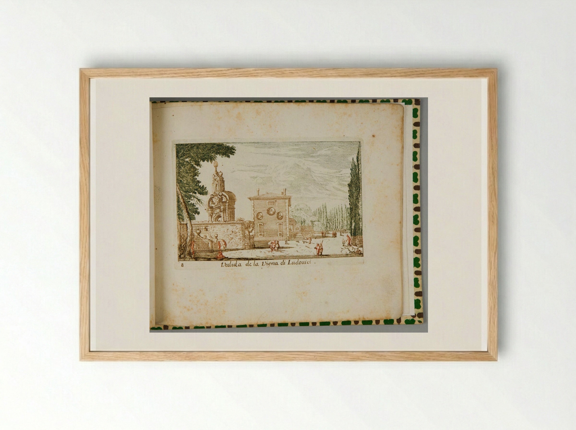 Veduta de la Vigna di Ludouici - Abraham Bloteling - Framed Print Wood