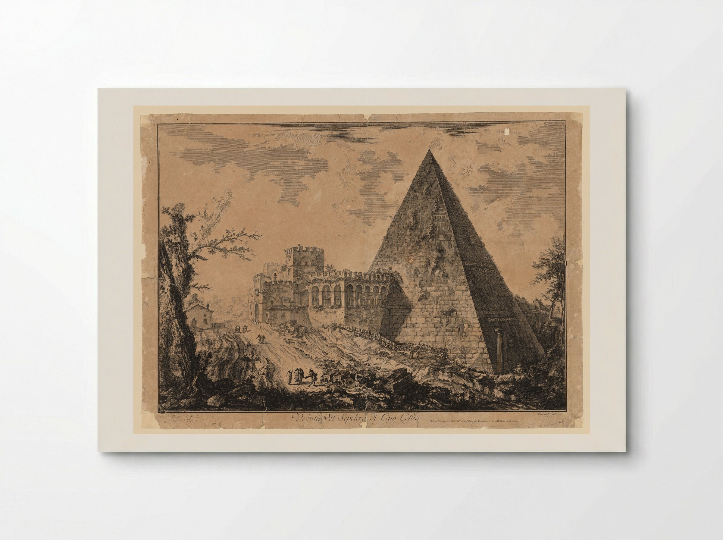Veduta del Sepolcro di Caio Cestio - Giovanni Battista Piranesi - Poster