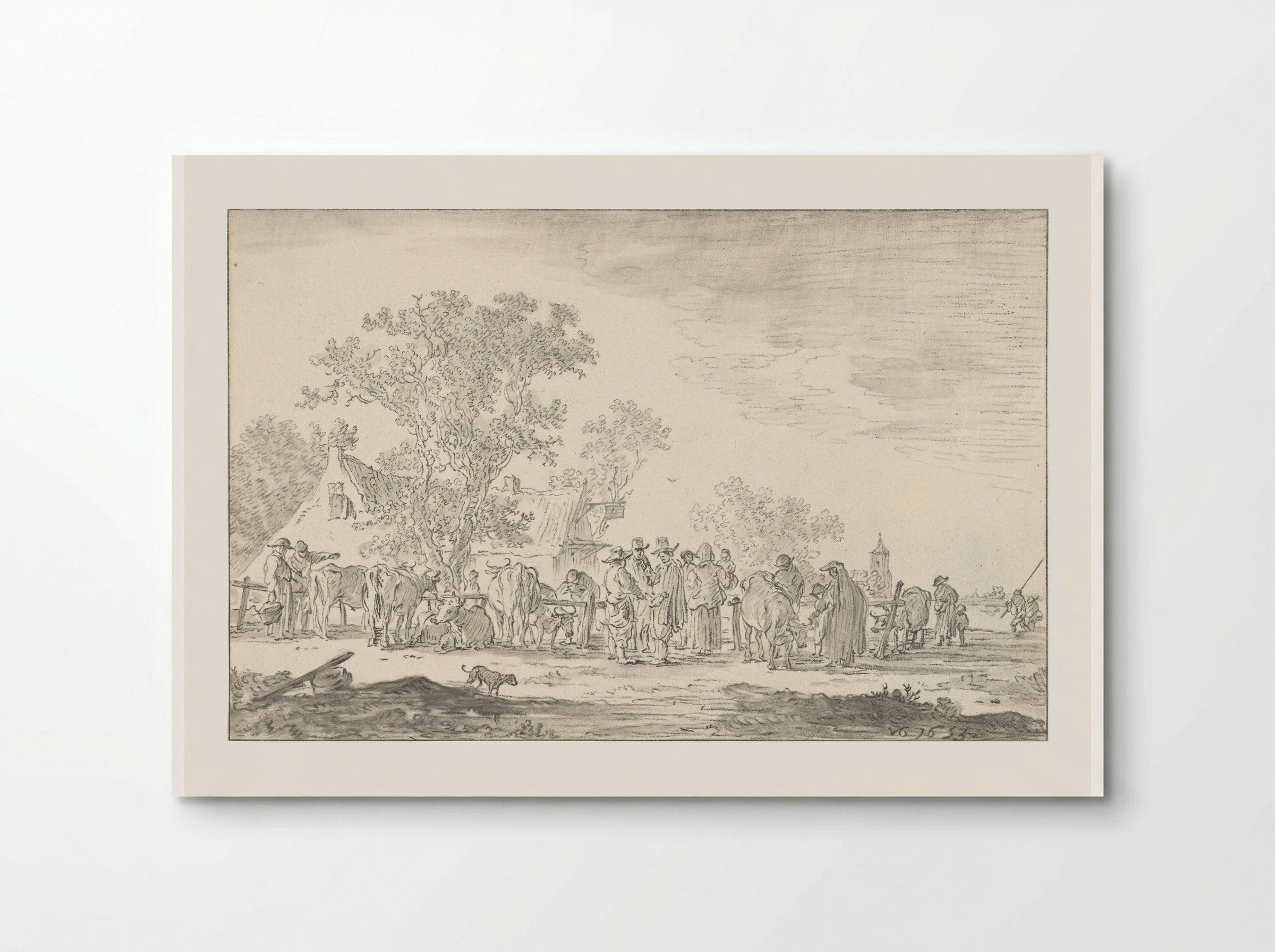 Veemarkt (Cattle Market) - Cornelis Ploos van Amstel - Poster