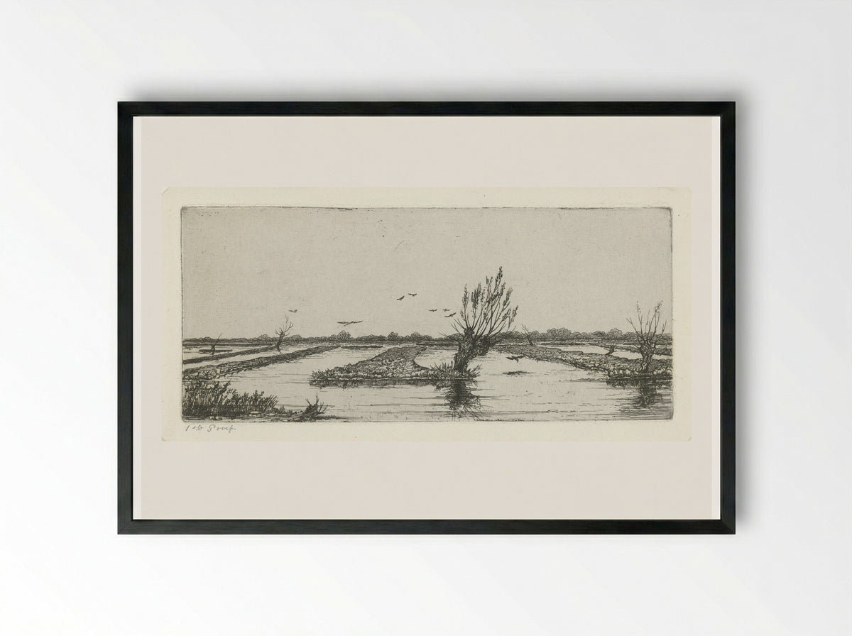 Veenplas - Jacobus Ludovicus Cornet - Framed Print Black