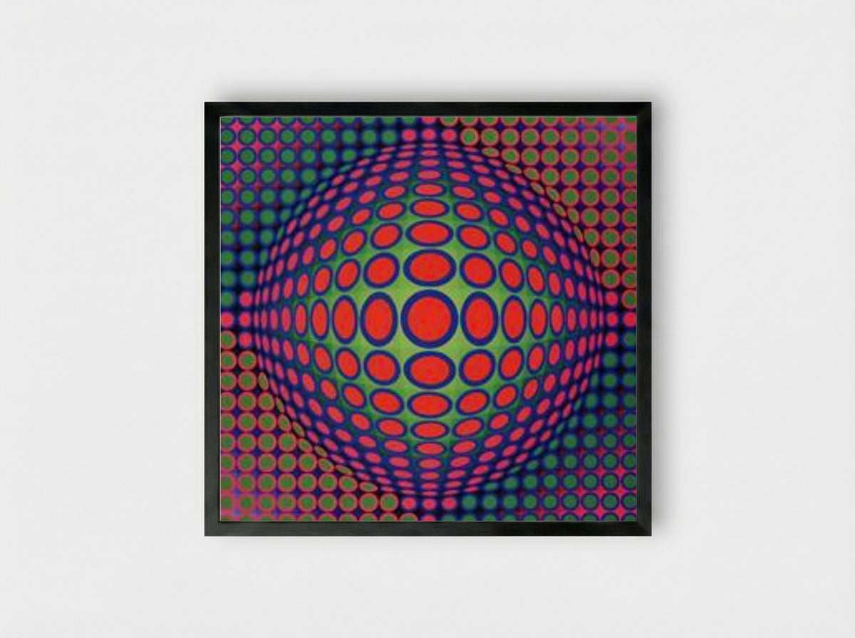 Vega 200 - Victor Vasarely - Framed Print Black
