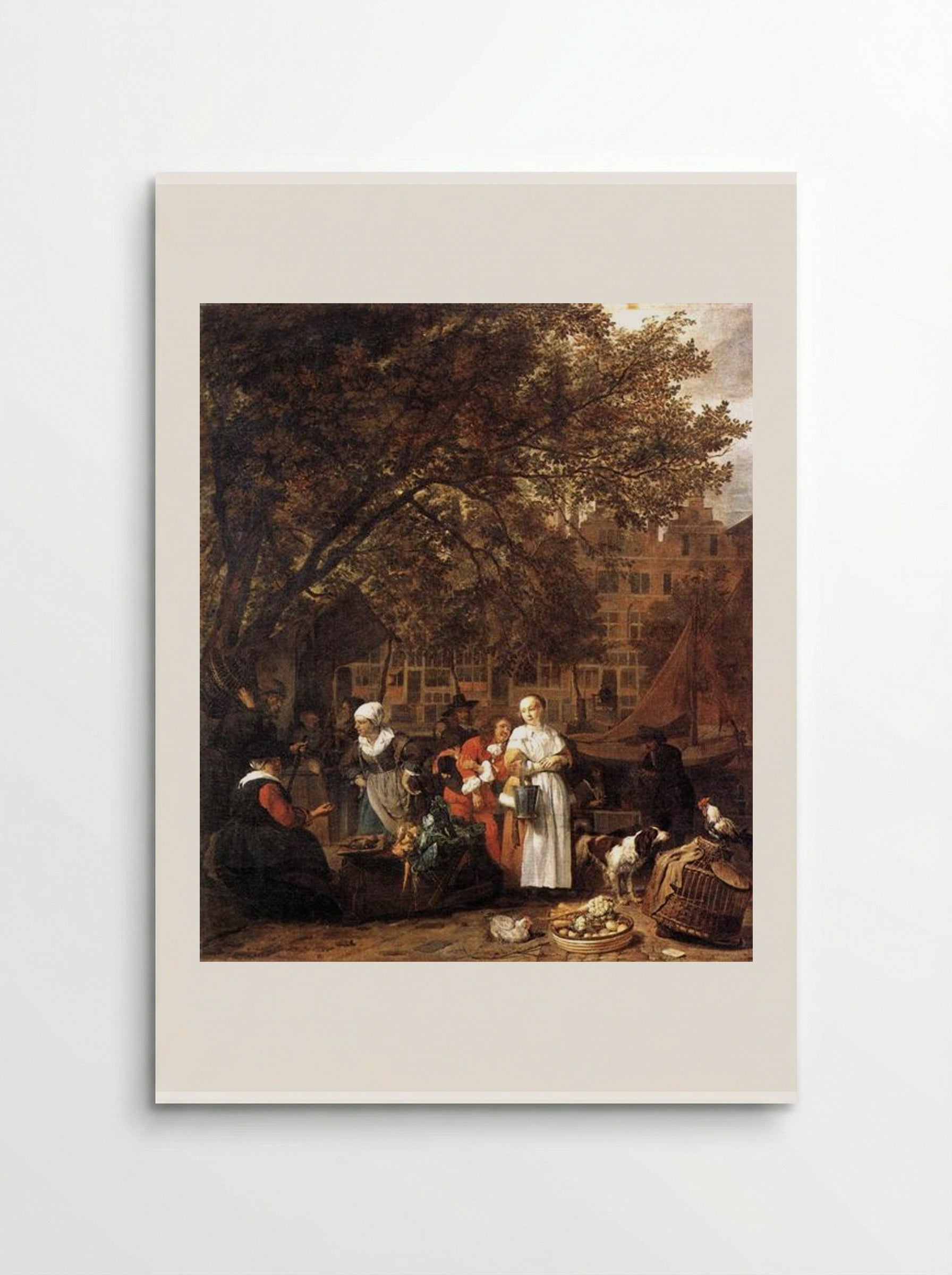 Vegetable Market in Amsterdam - Gabriel Metsu - Poster