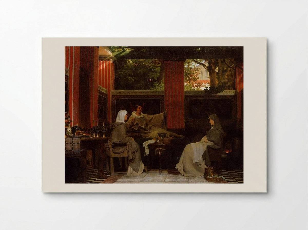 Venantius Fortunatus Reading His Poems to Radegonda - Sir Lawrence Alma-Tadema - Poster