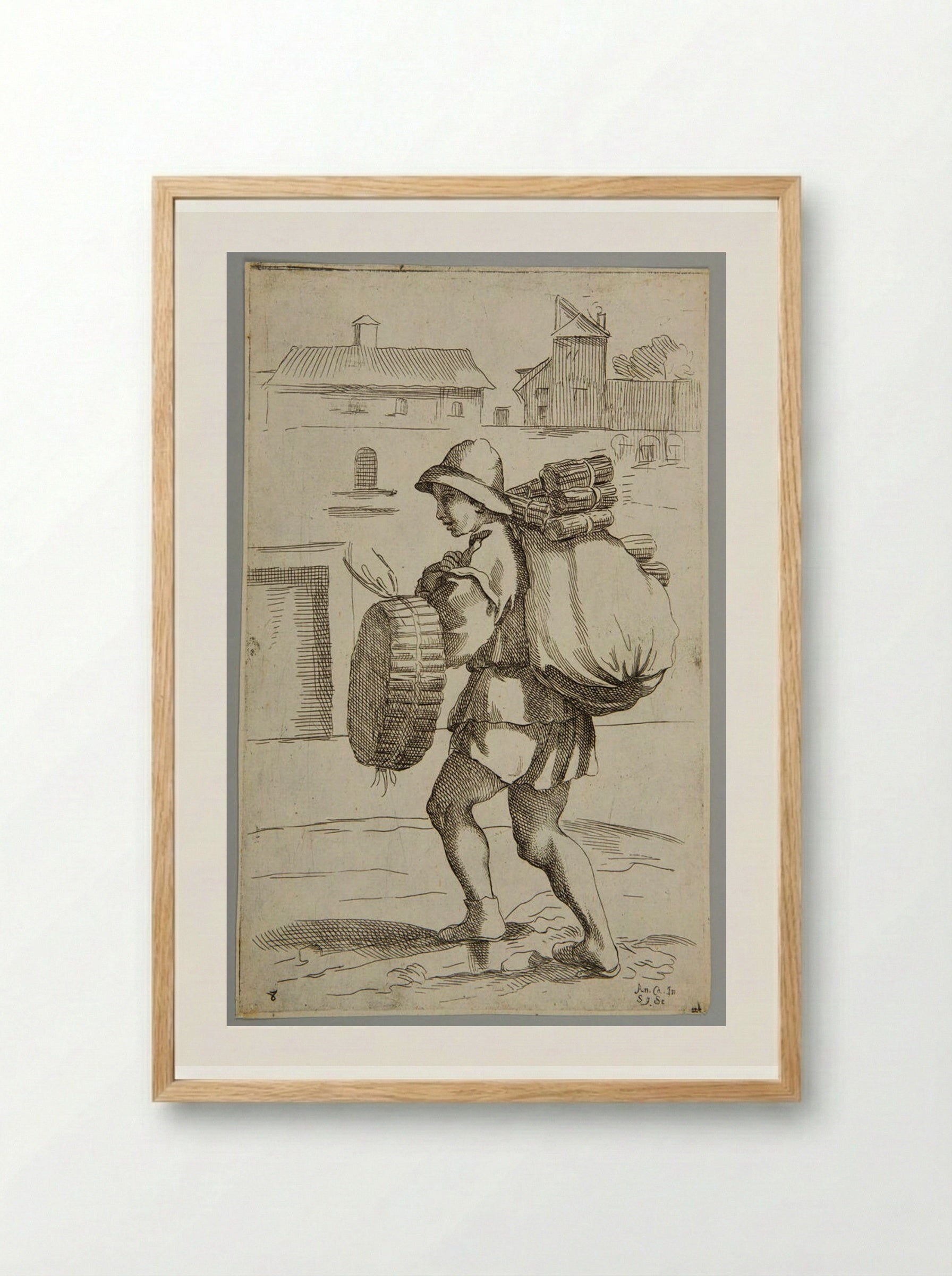 Vende Solfaroli, plate 9 - Simon Guillain - Framed Print Wood